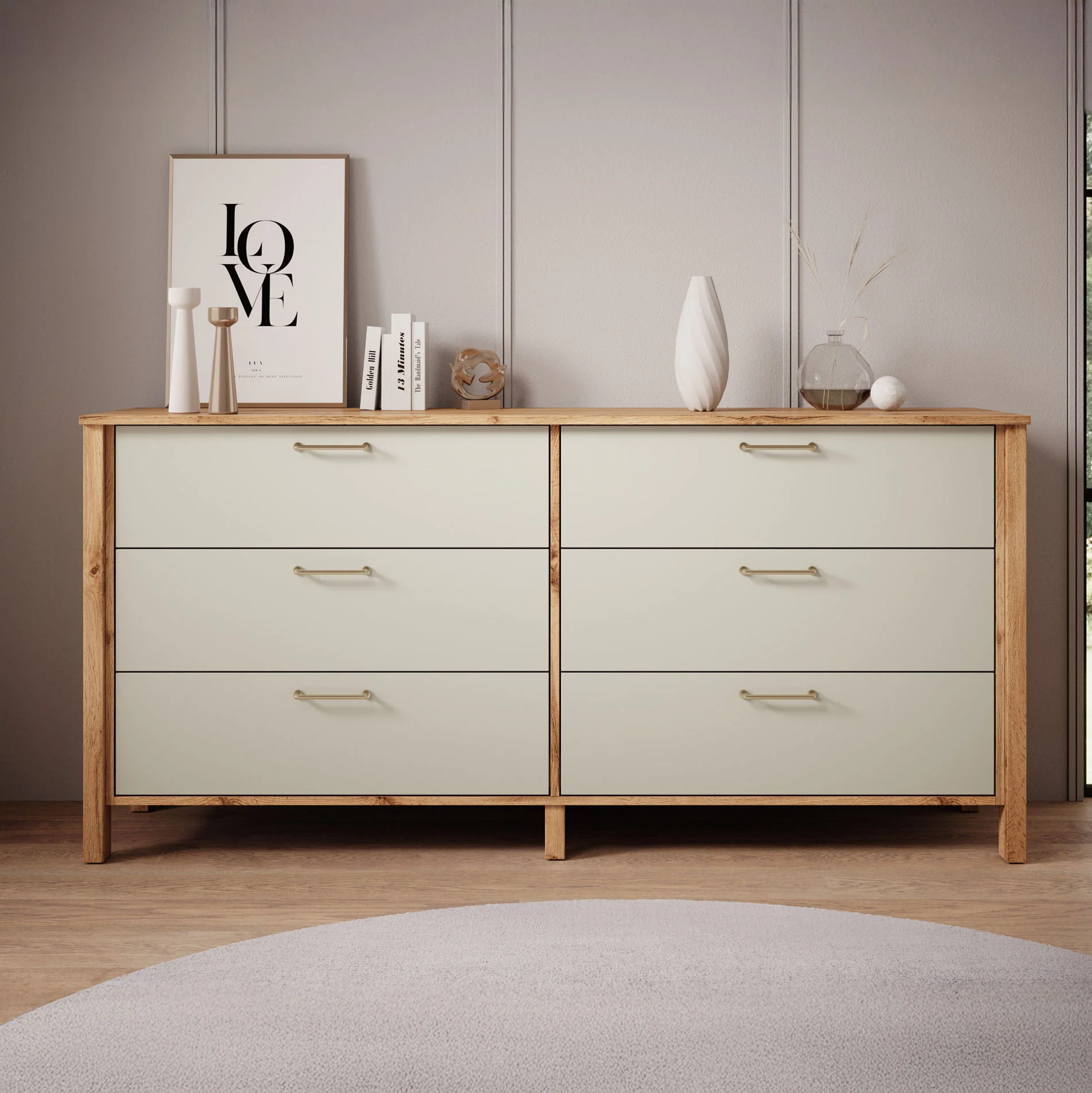 Isaac - Ladekast - Beige - 171x47x81 cm - Image 3
