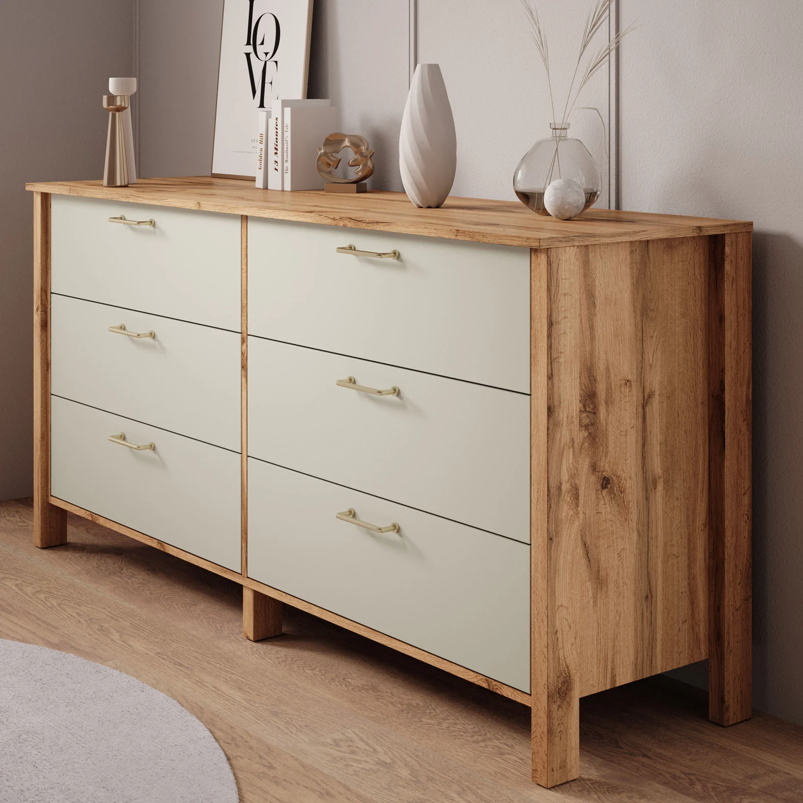Isaac - Ladekast - Beige - 171x47x81 cm - Image 4
