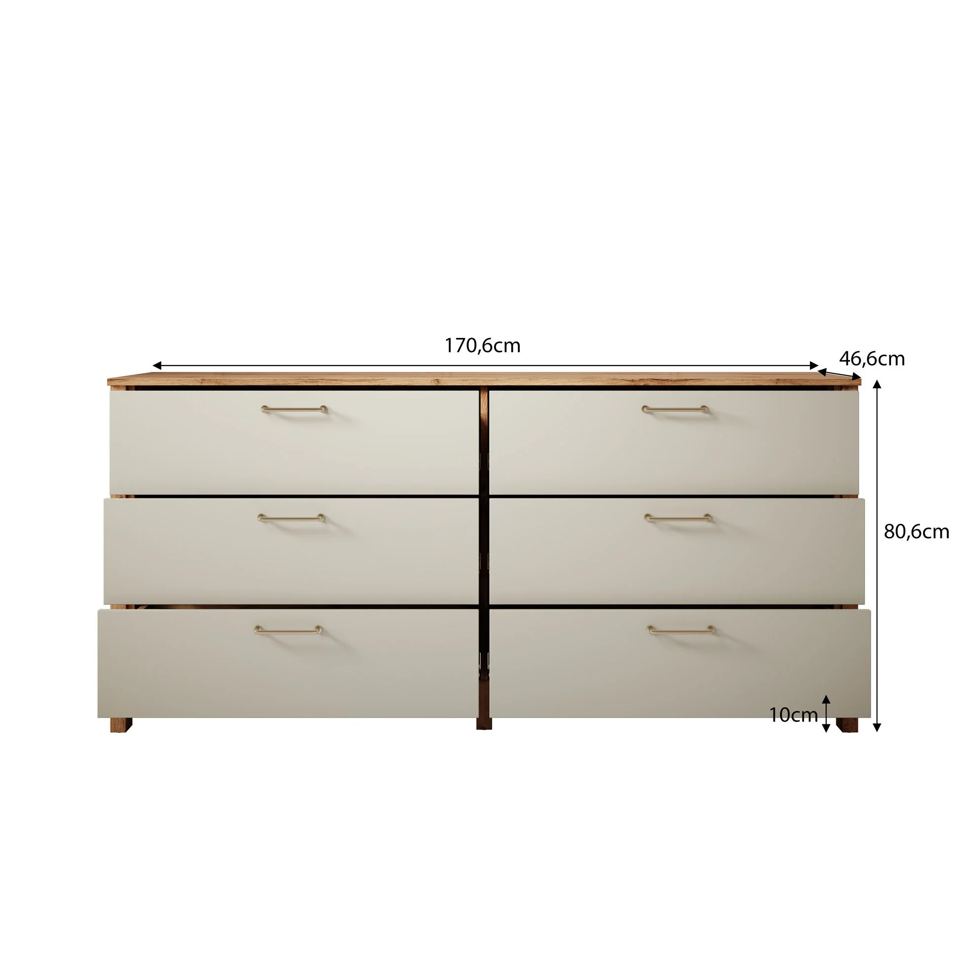 Isaac - Ladekast - Beige - 171x47x81 cm - Image 6