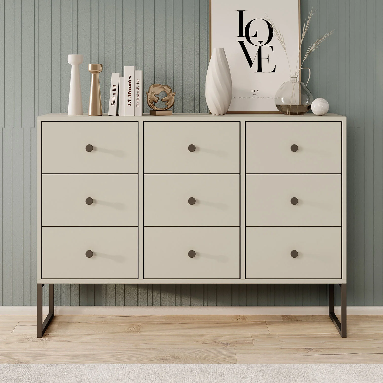 Lyndall - Ladekast - Beige - 115x33x82 cm - Image 3
