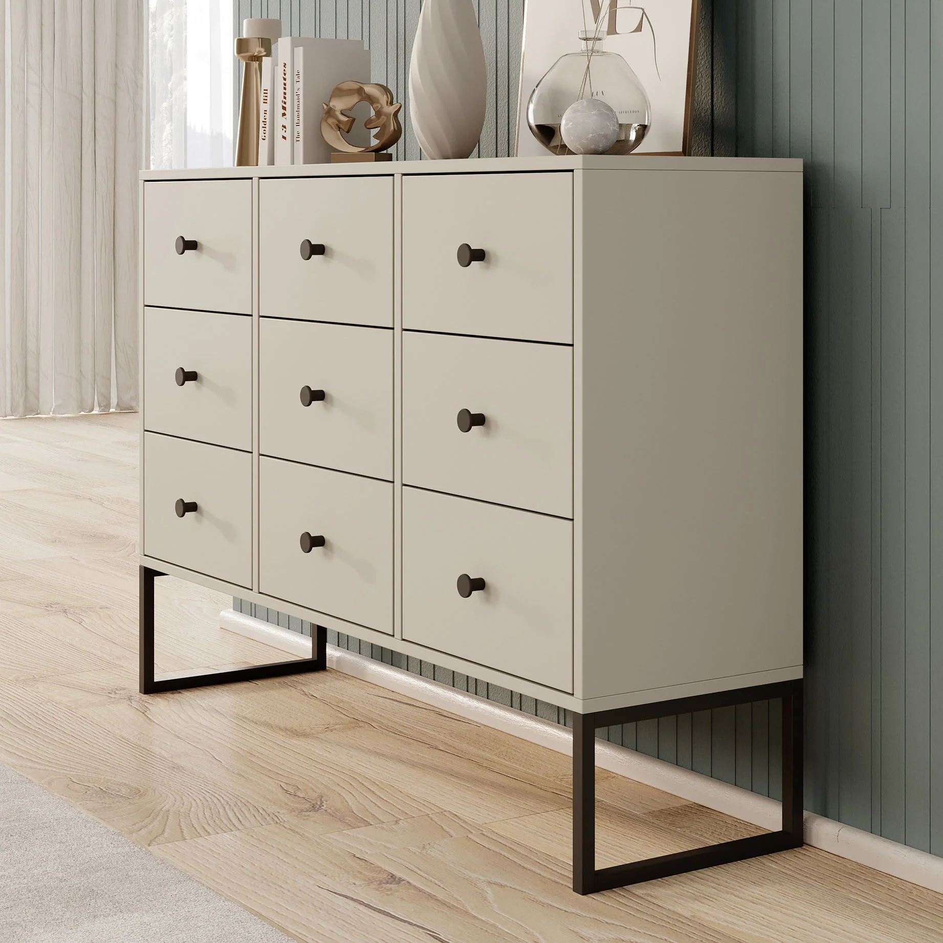 Lyndall - Ladekast - Beige - 115x33x82 cm - Image 4