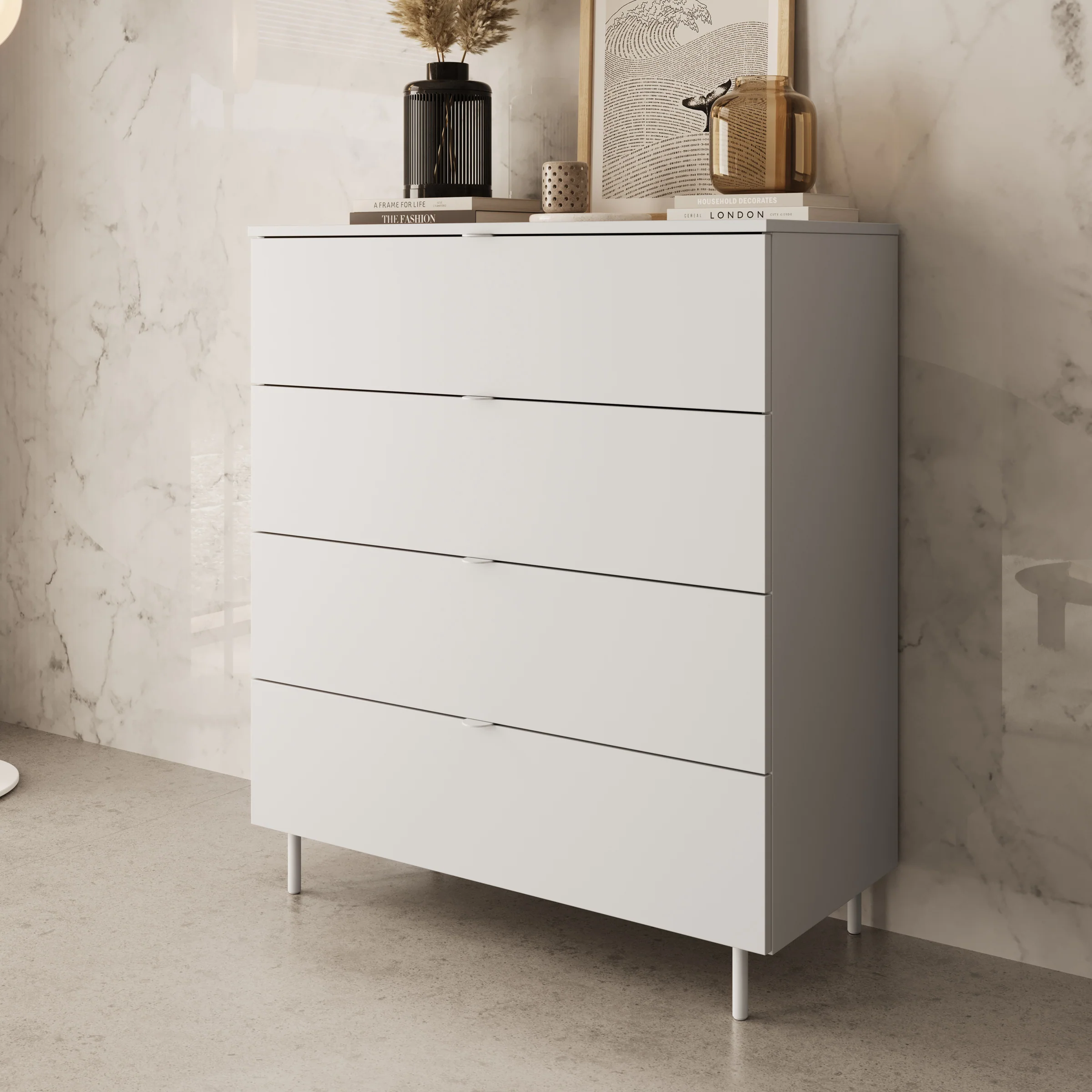 Malvare - Ladekast - Wit - 90x103x41 cm