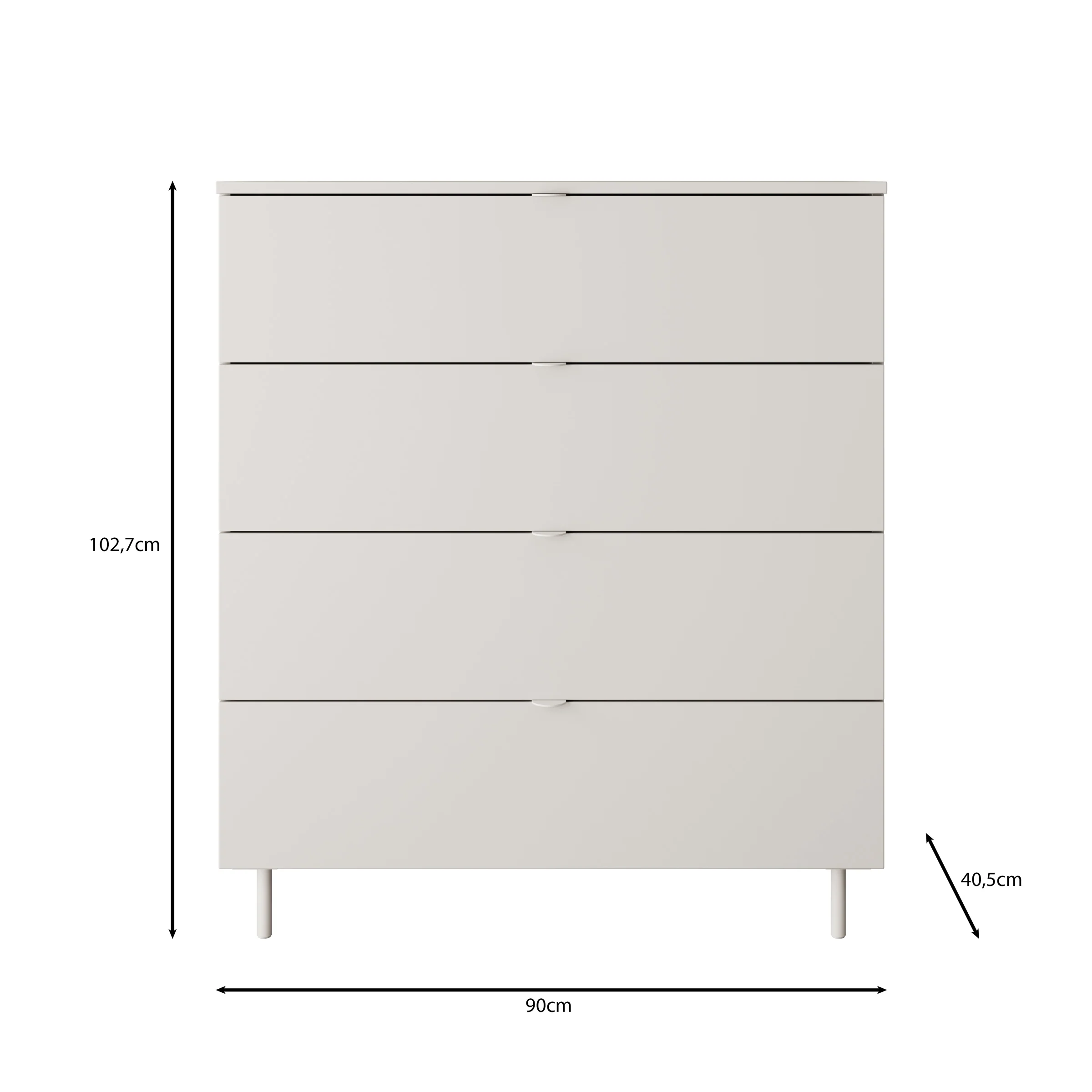 Malvare - Ladekast - Wit - 90x103x41 cm - Image 6