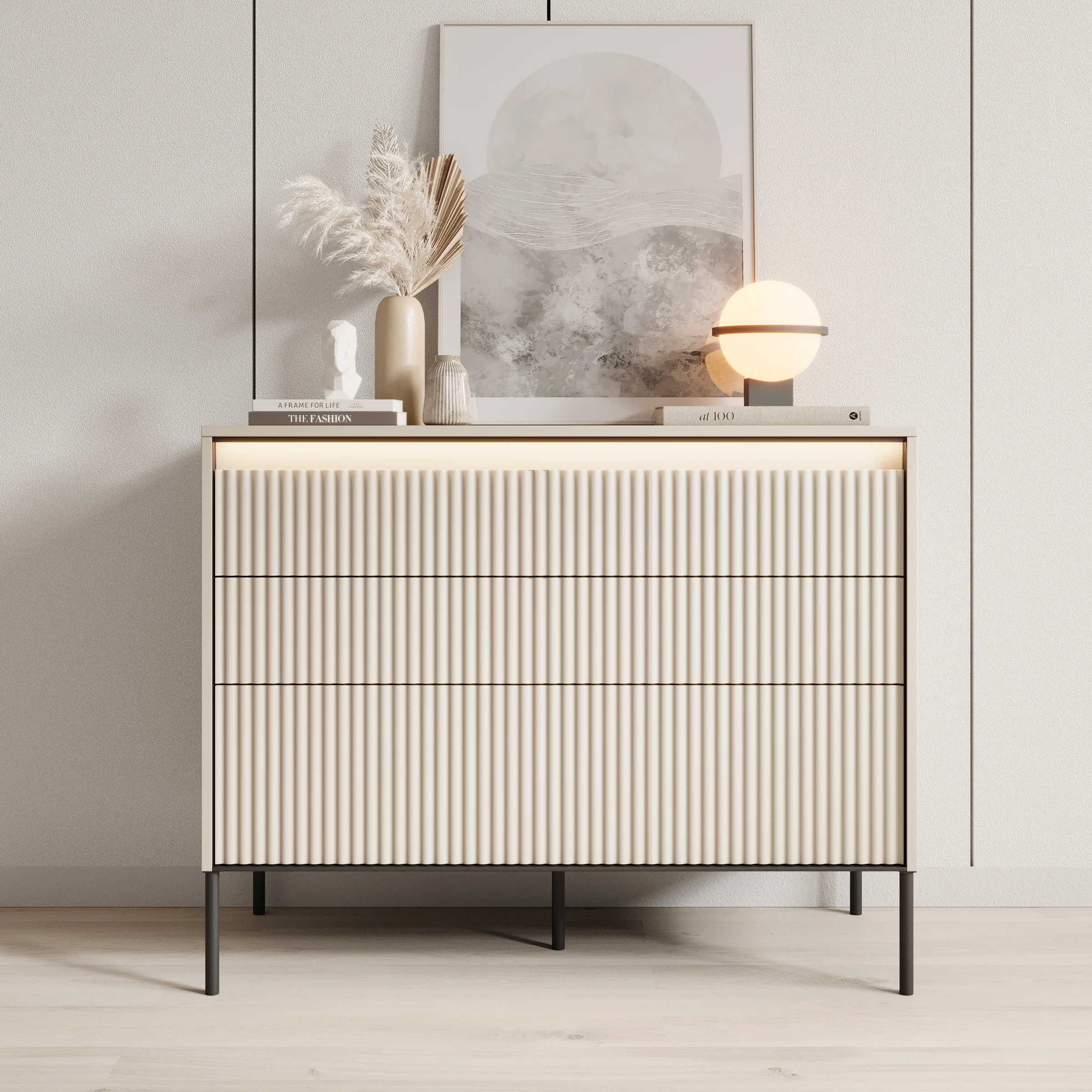 Timoteo - Ladekast - Beige - 104x47x83 cm - Image 3
