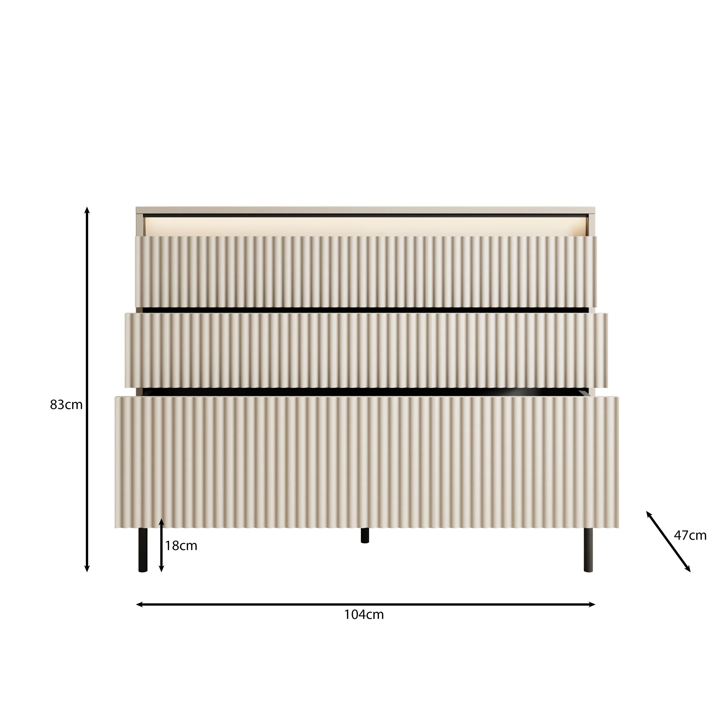 Timoteo - Ladekast - Beige - 104x47x83 cm - Image 5