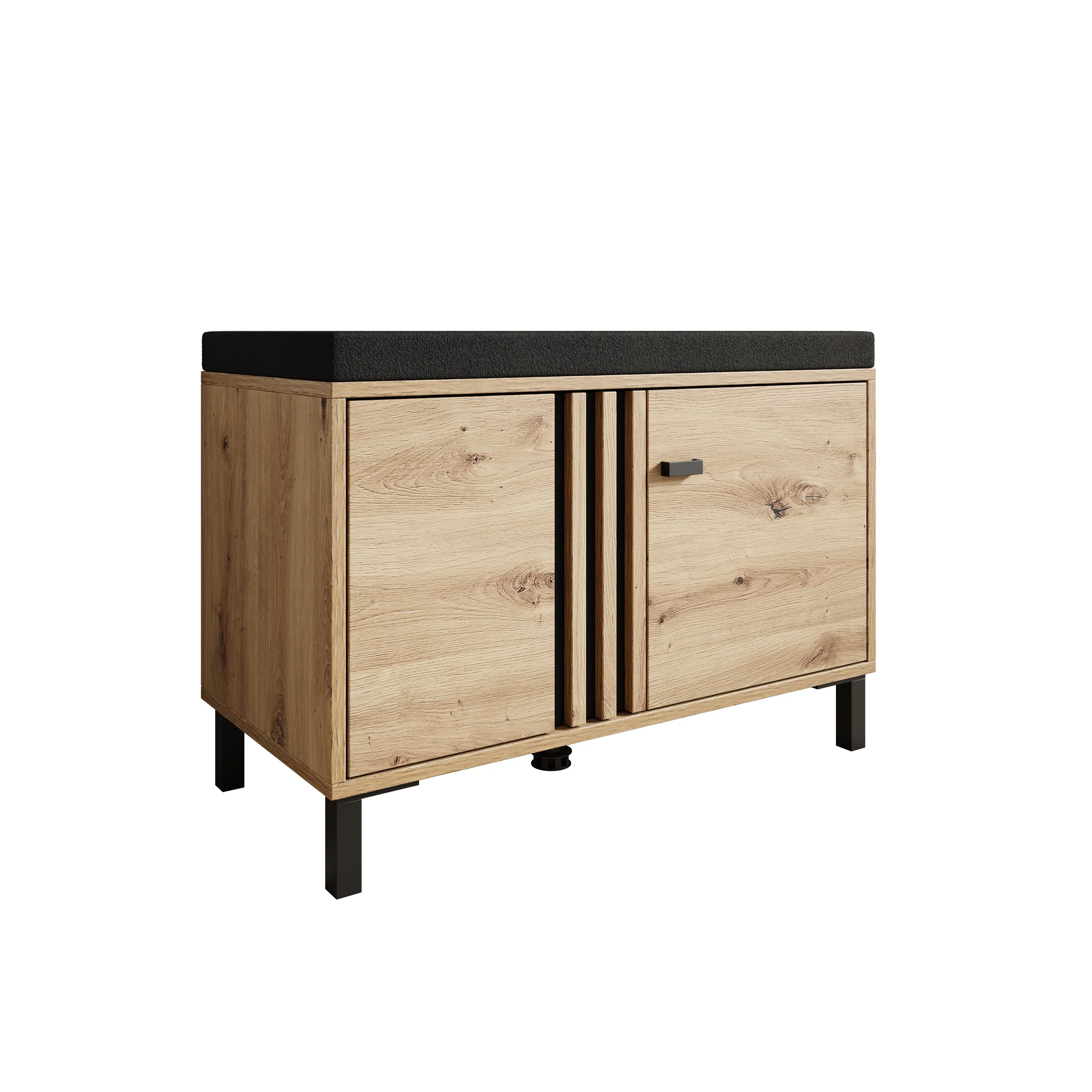 Lazuli - Schoenenkast met zitkussen - Eikenpatroon - 80x40x5 - Image 7