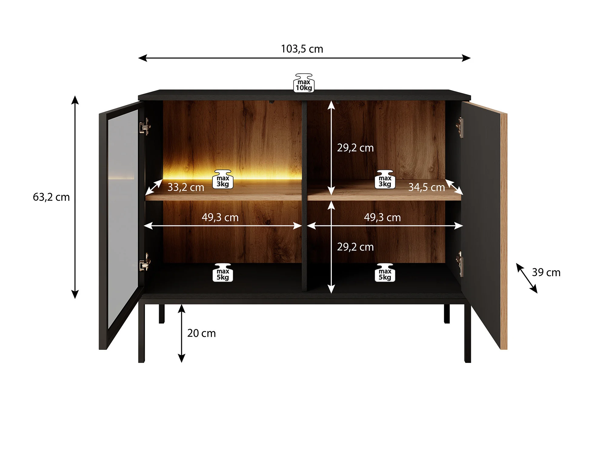 Legend - Dressoir - Beige - 104x39x83 cm - Image 5