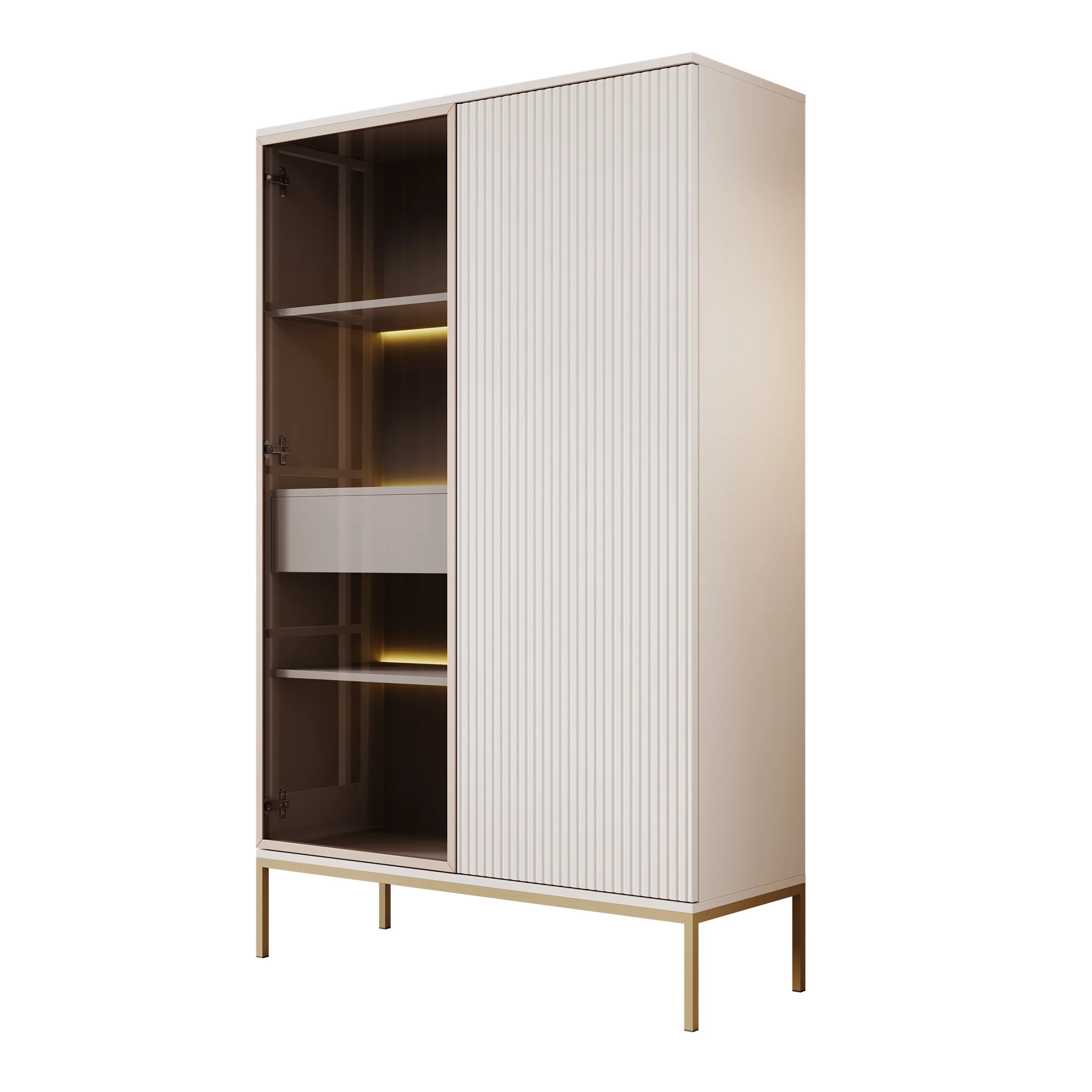 Legend - Vitrinekast - Beige - 104x39x166 cm - Image 7