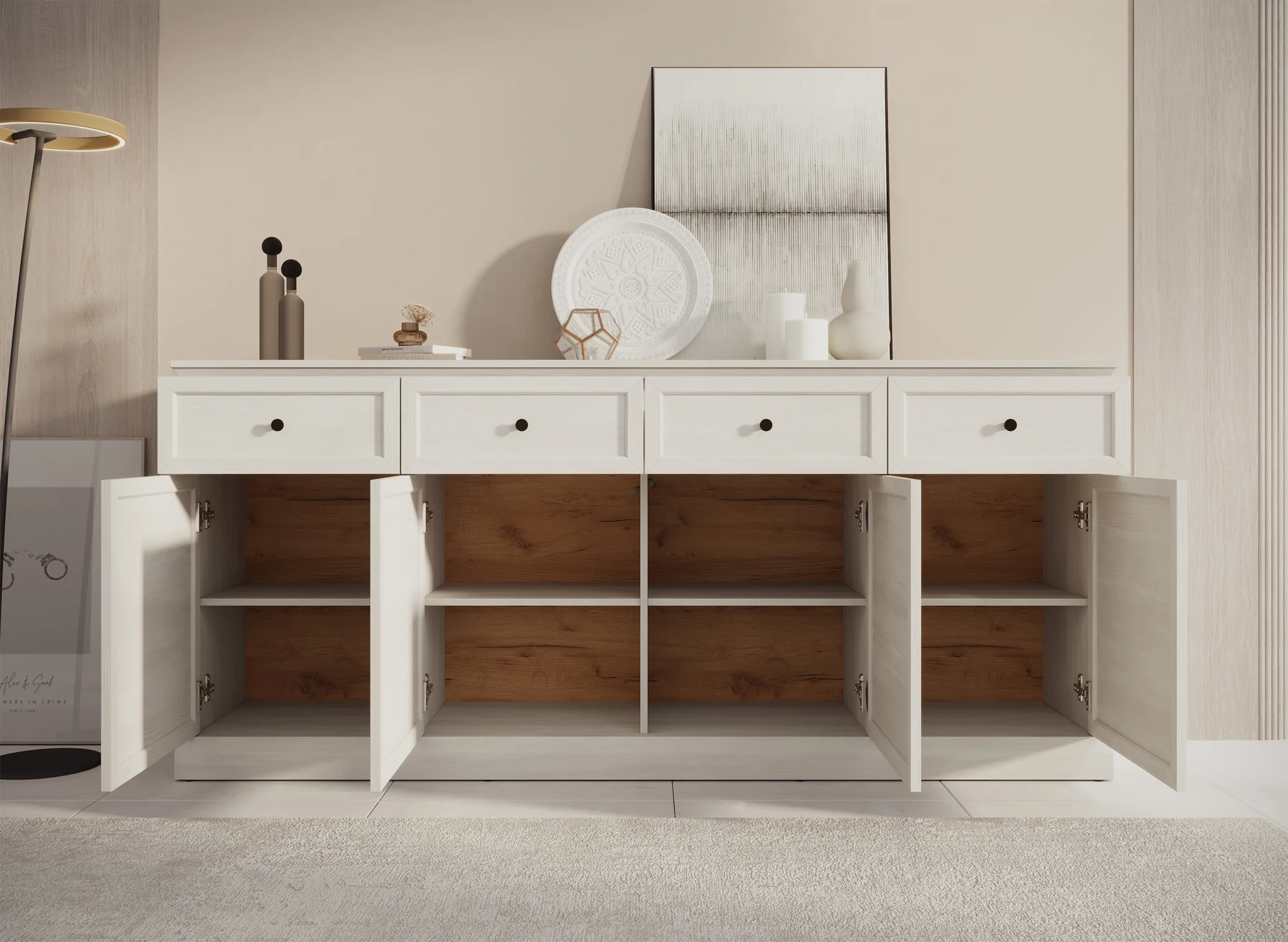 Leroy - Dressoir - Wit - 193x40x86 cm - Image 3