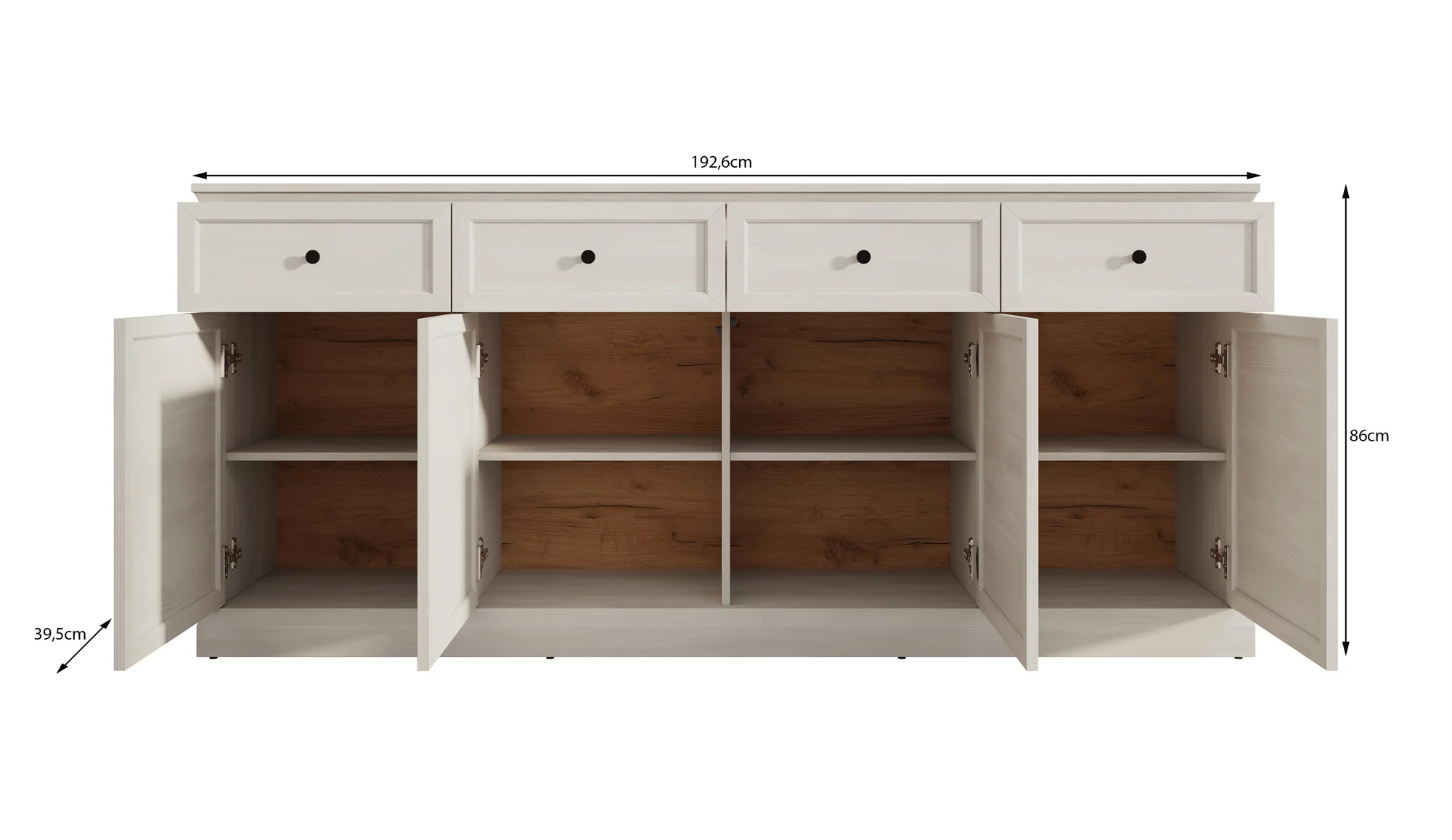 Leroy - Dressoir - Wit - 193x40x86 cm - Image 5