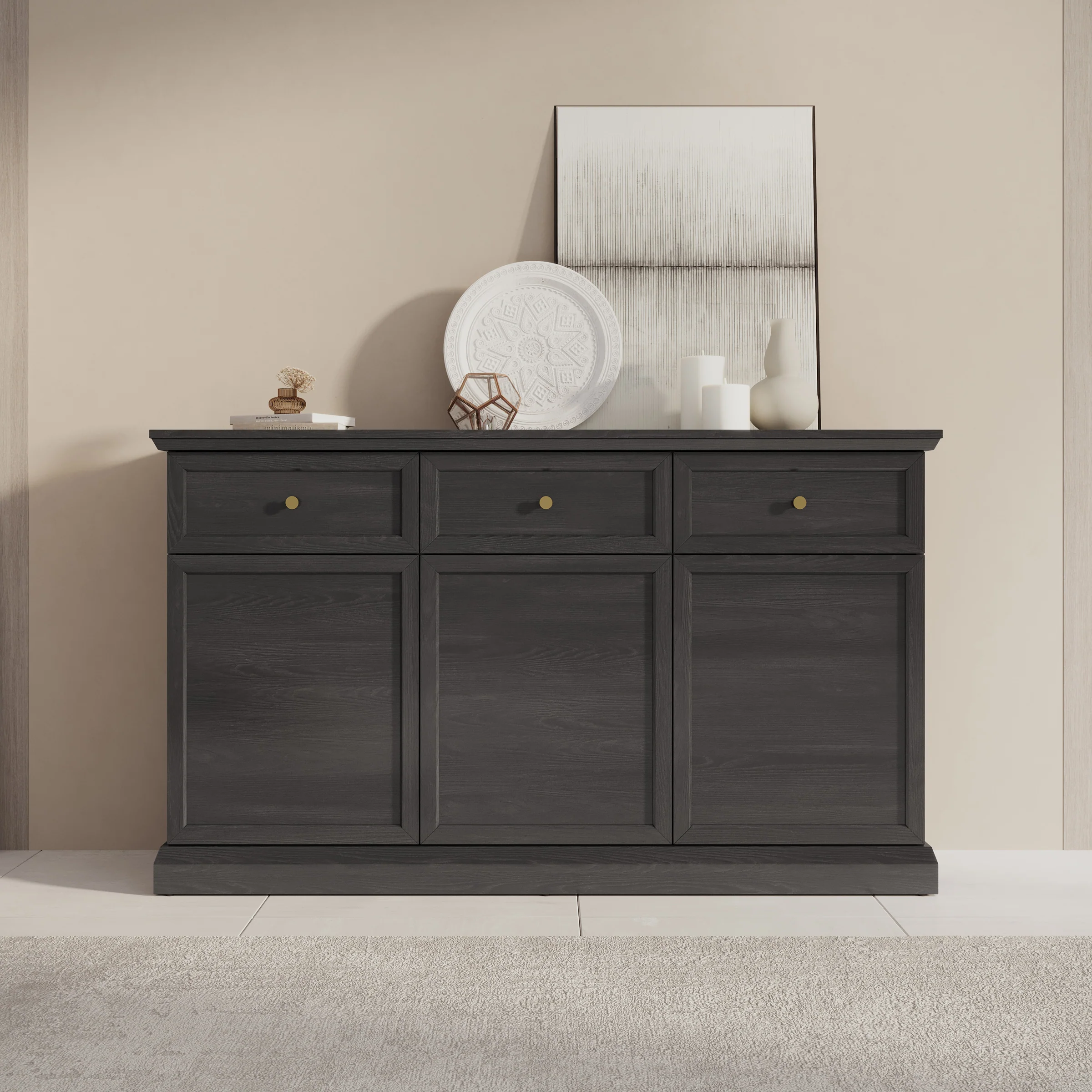 Leroy - Dressoir - Zwart - 146x40x86 cm - Image 3