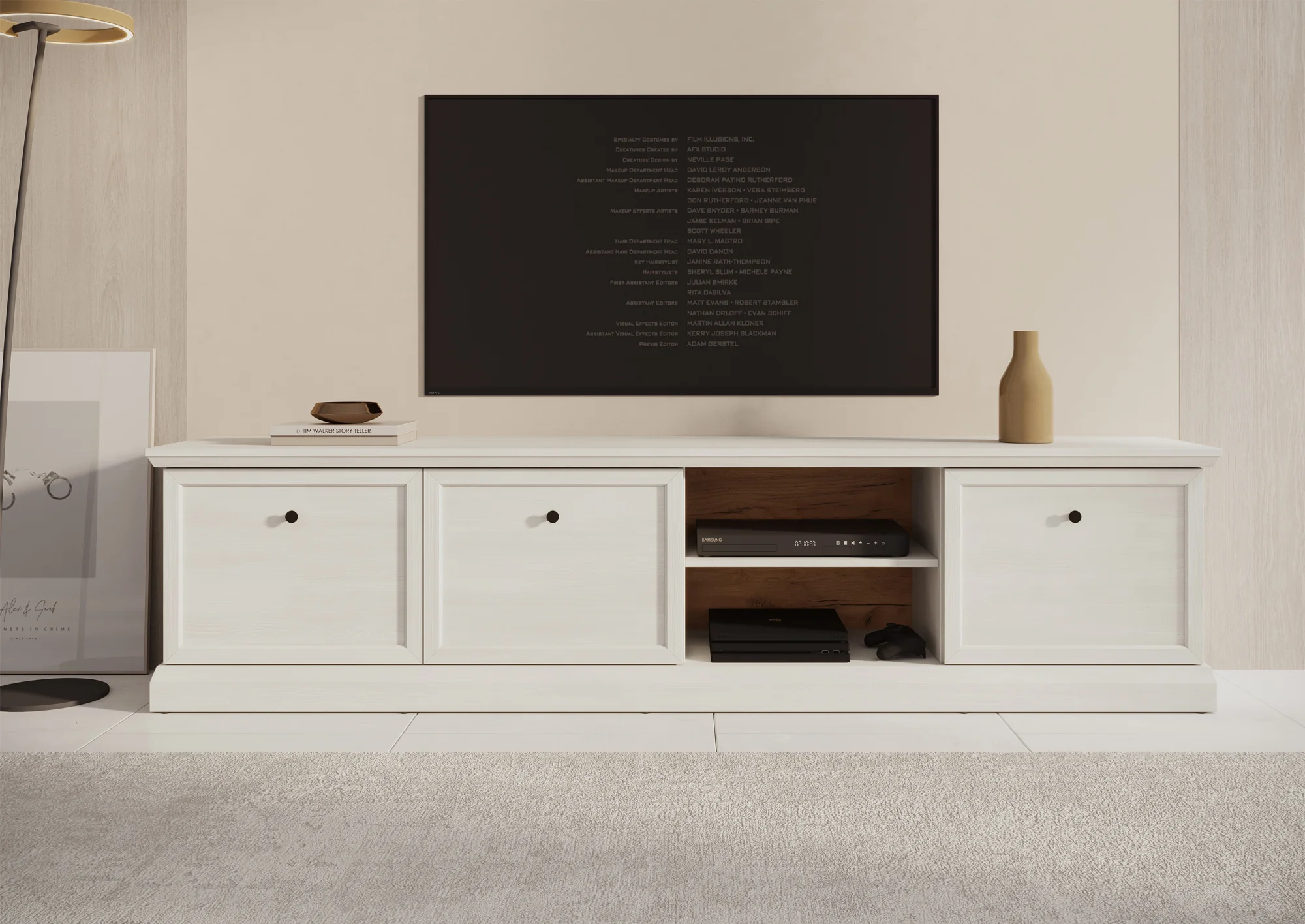 Leroy - TV-Meubel - Wit eiken - 206 cm - Image 2