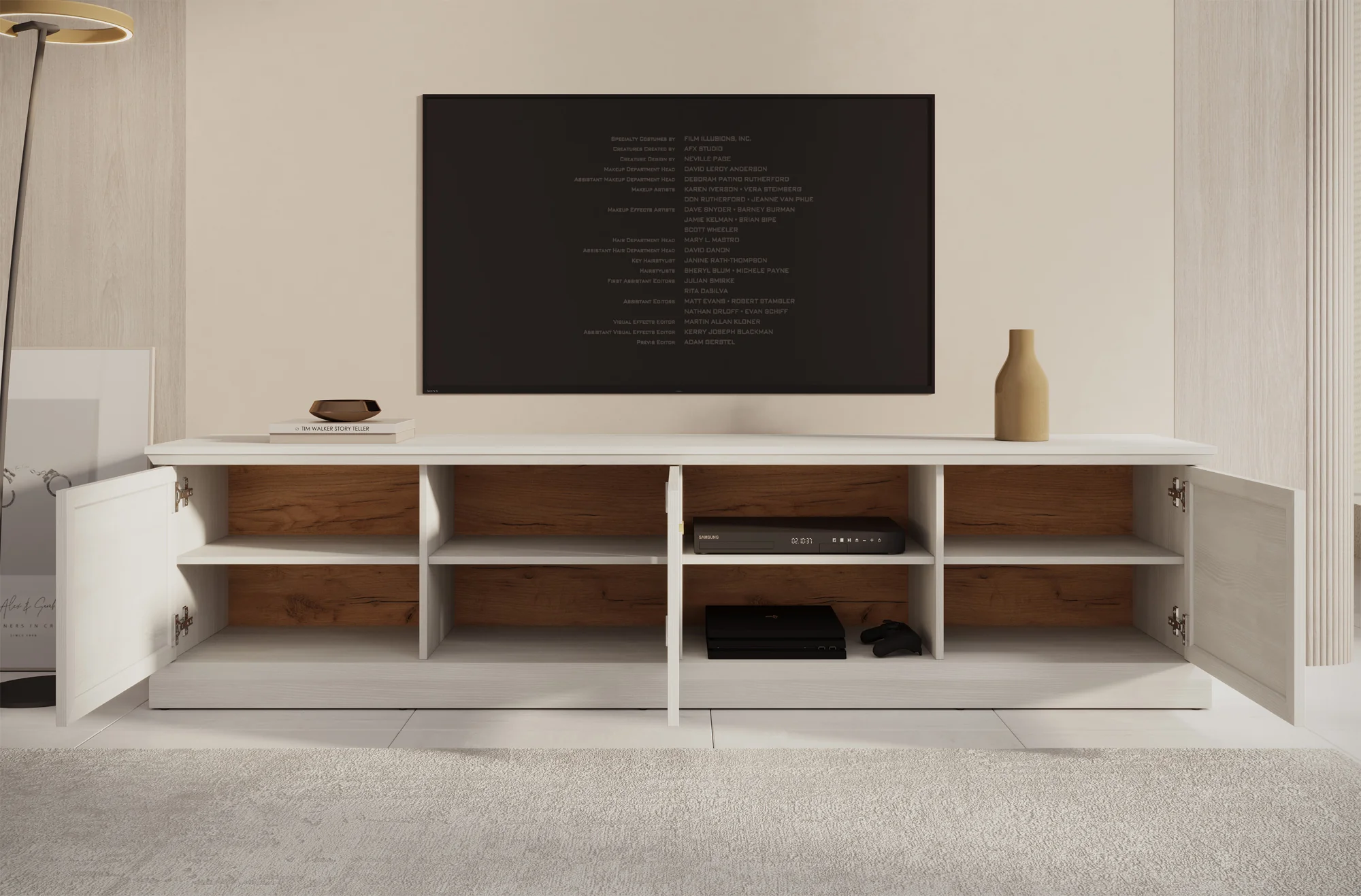 Leroy - TV-Meubel - Wit eiken - 206 cm - Image 3