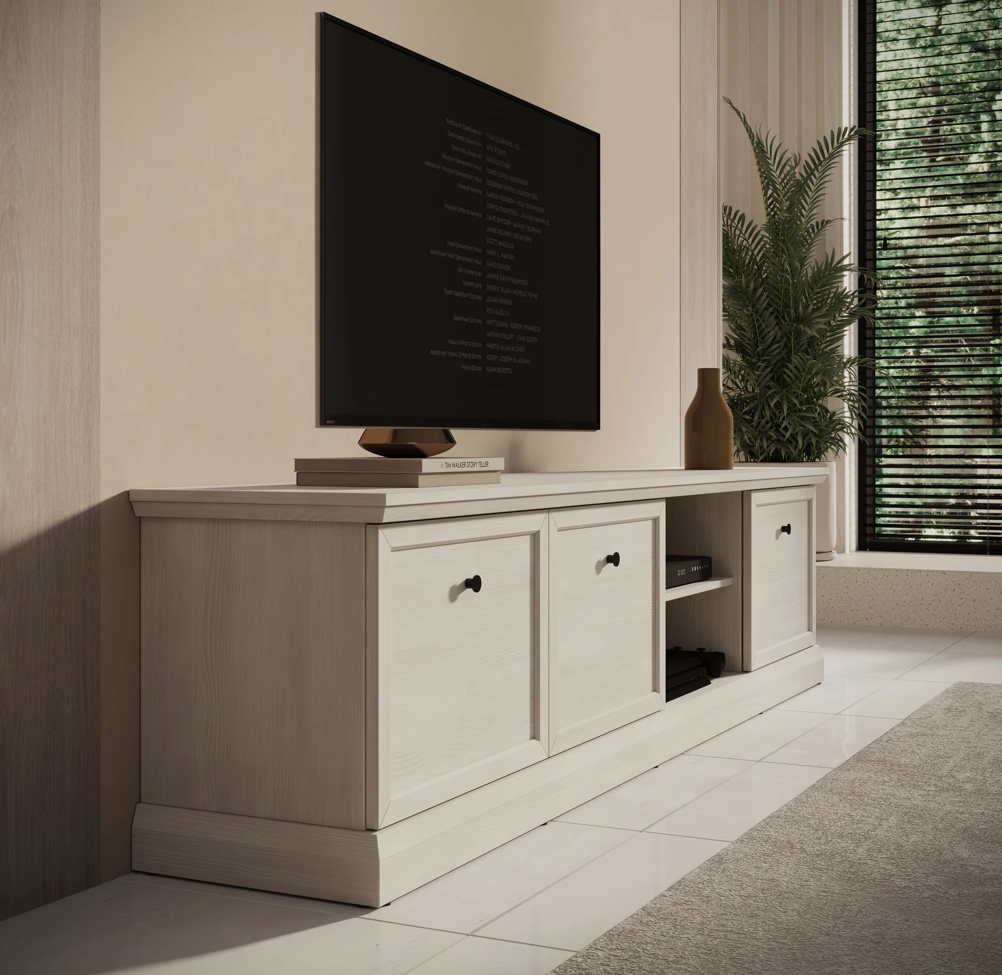 Leroy - TV-Meubel - Wit eiken - 206 cm - Image 4