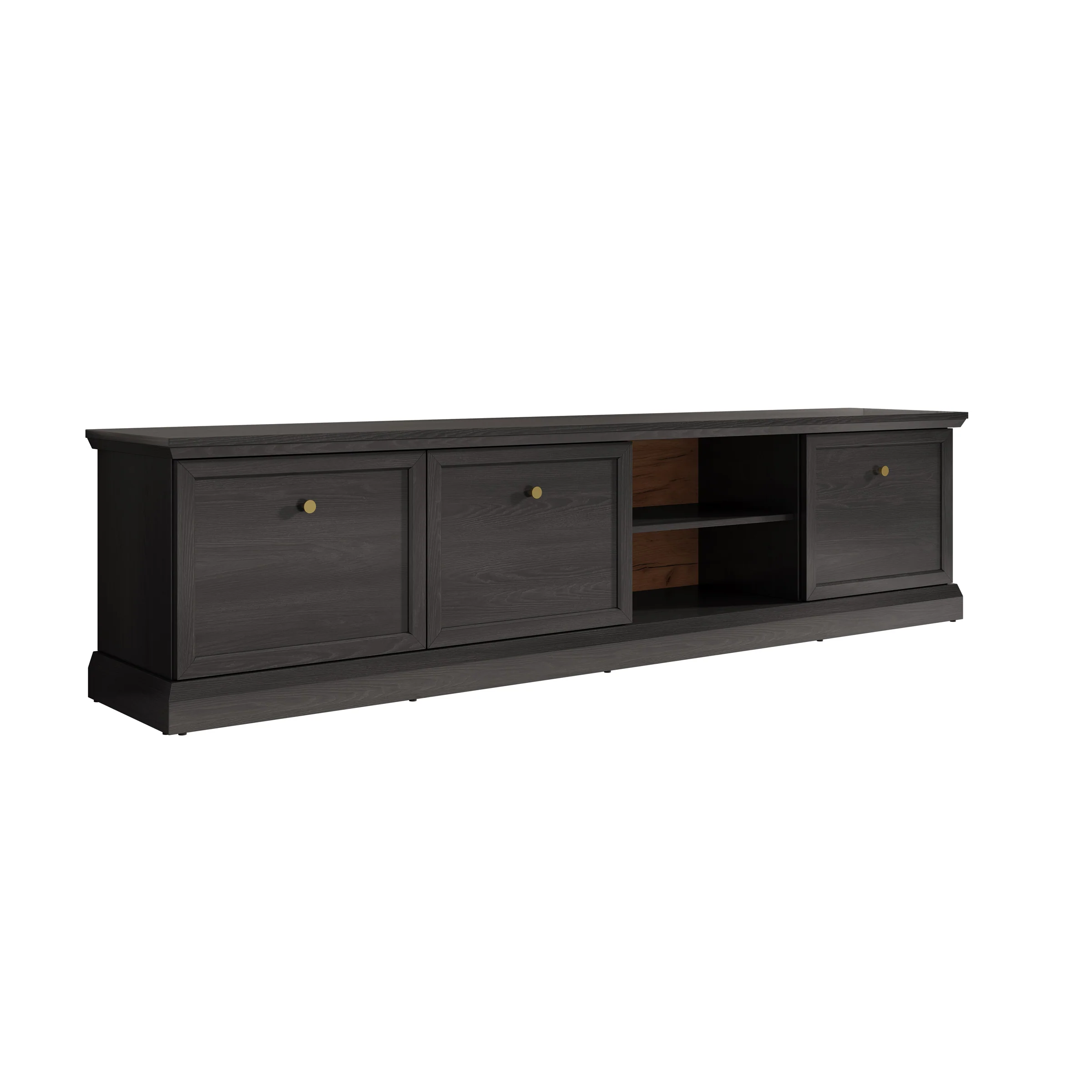 Leroy - TV-Meubel - Zwart eiken - 206x40x51 cm - Image 6