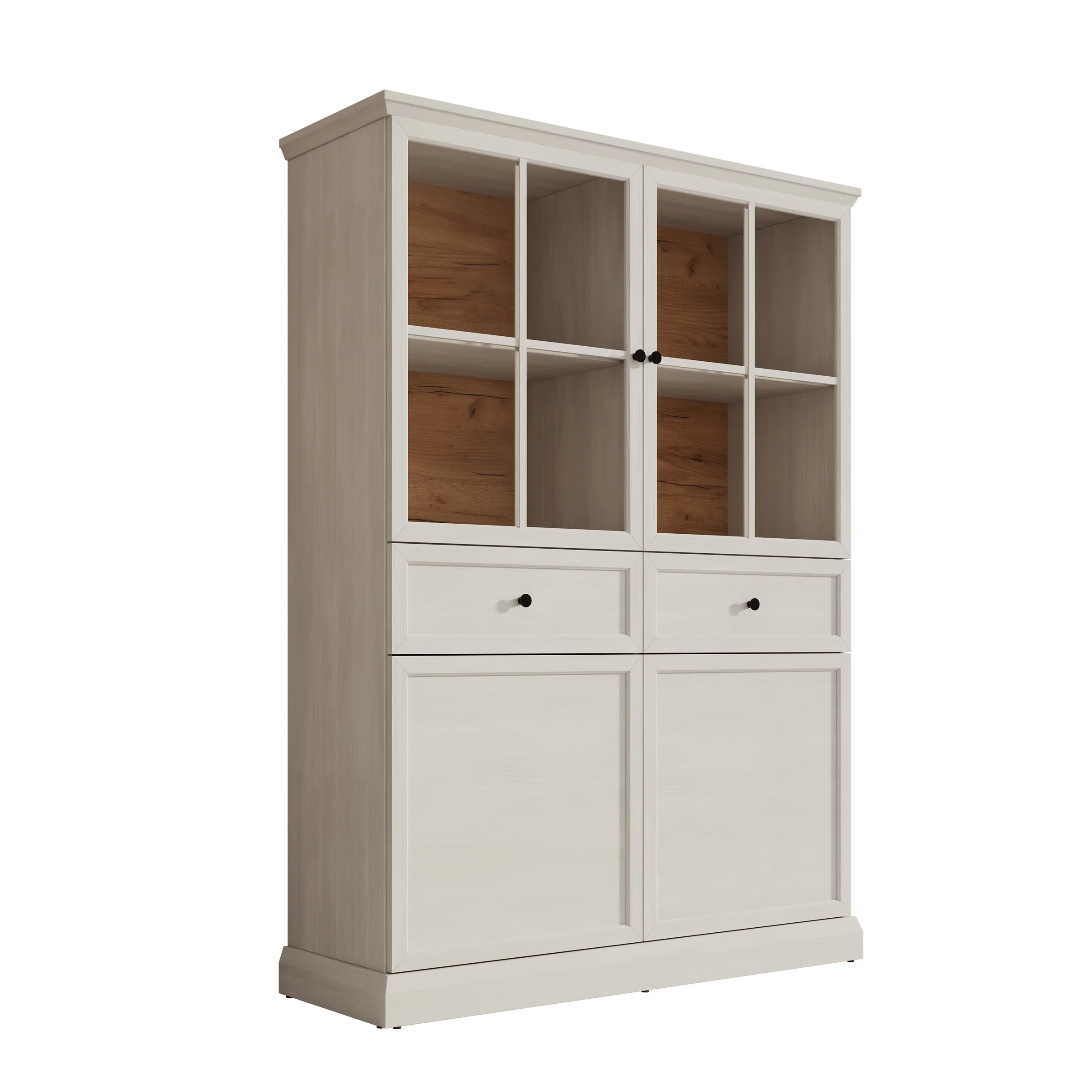Leroy - Vitrinekast - Wit - 114x40x161 cm - Image 6