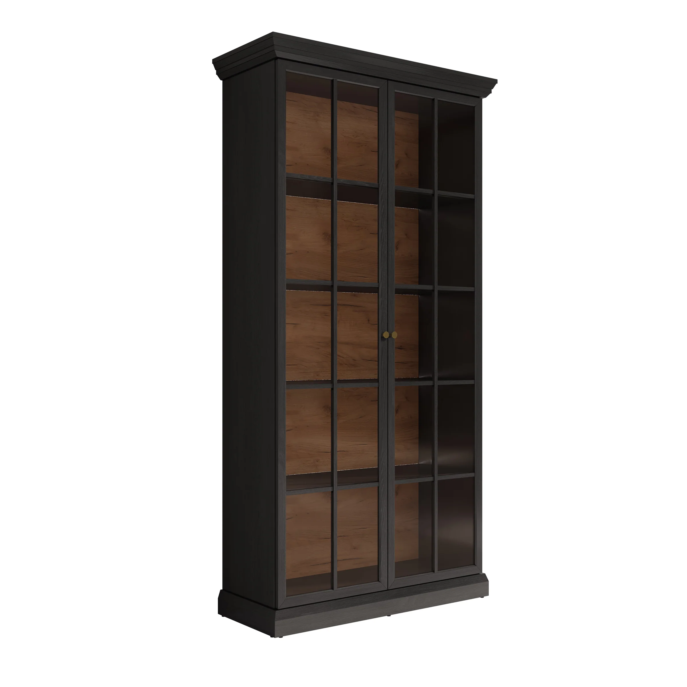 Leroy - Vitrinekast - Zwart - 102x41x199 cm - Image 6
