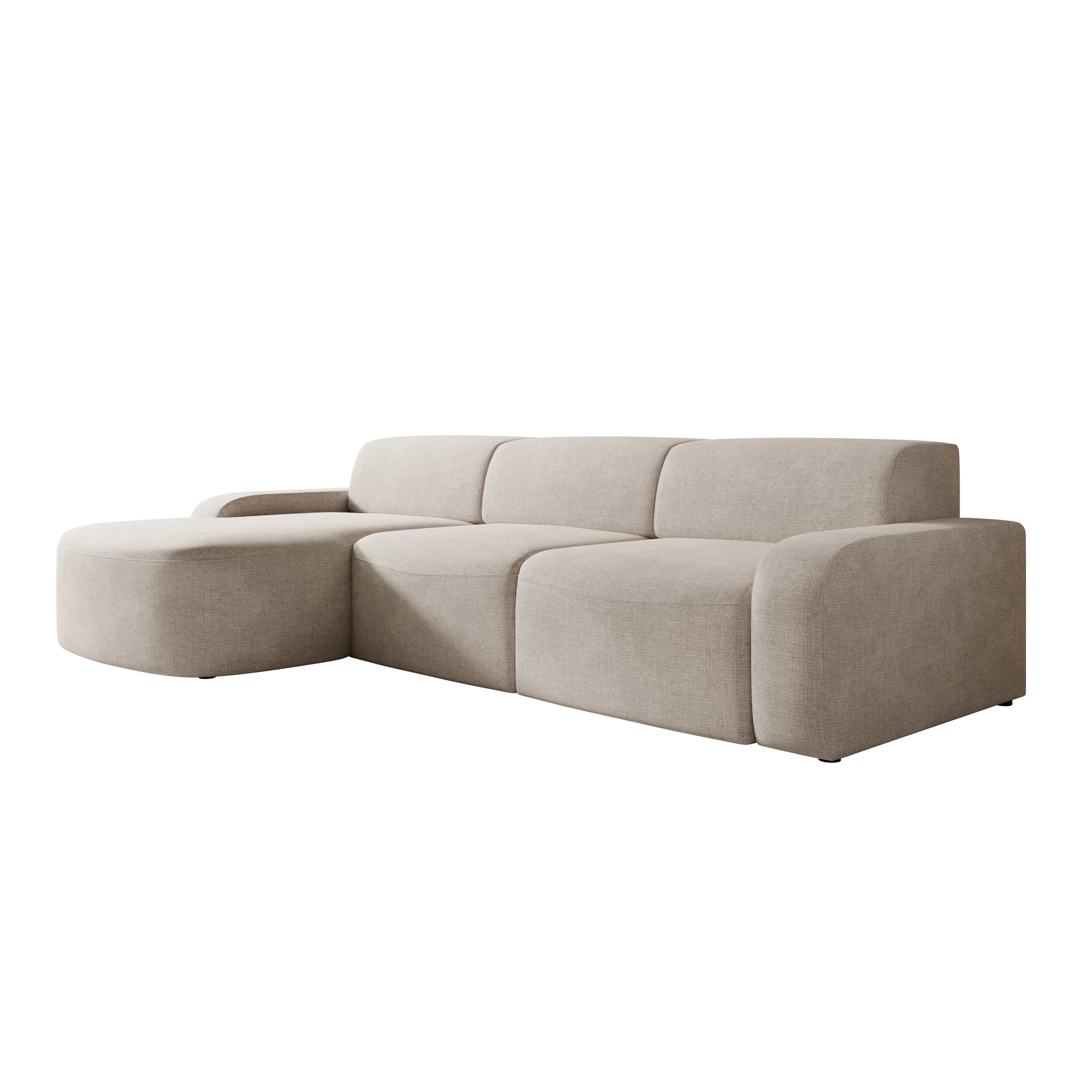 Liftado - Hoekbank 3-zits met chaise longue - Stof beige - Links - Image 5