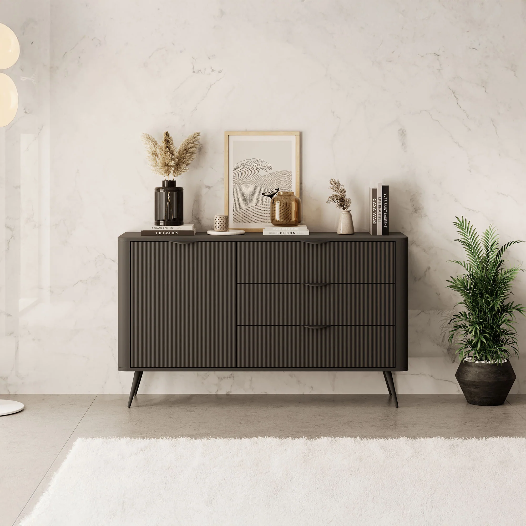 Lima - Dressoir - Zwart - 138x38x81 cm - Image 3