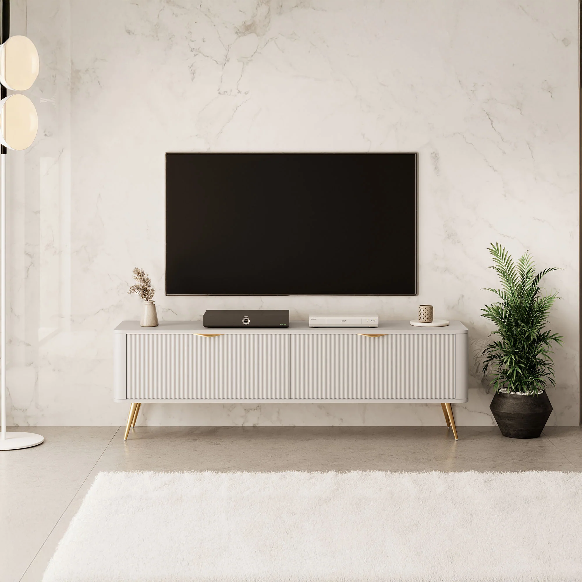 Lima - TV-Meubel - Beige - 163x38x51 cm - Image 3