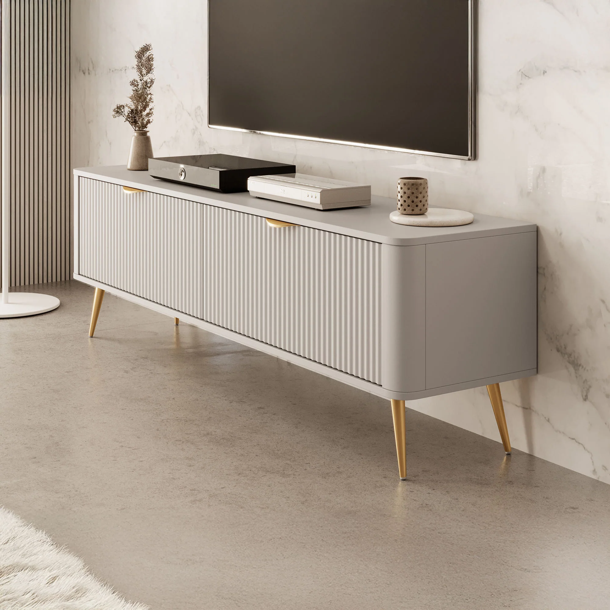 Lima - TV-Meubel - Beige - 163x38x51 cm - Image 4