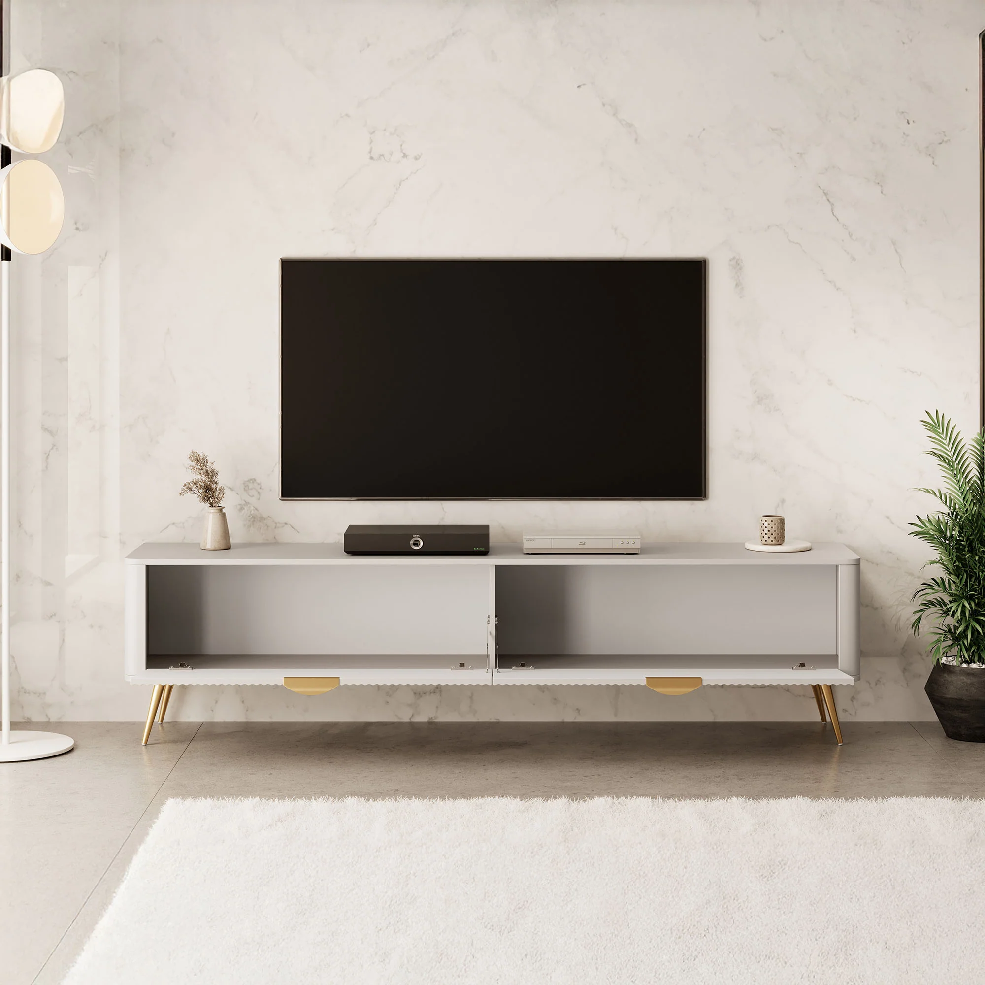 Lima - TV-Meubel - Beige - 200x38x51 cm - Image 2