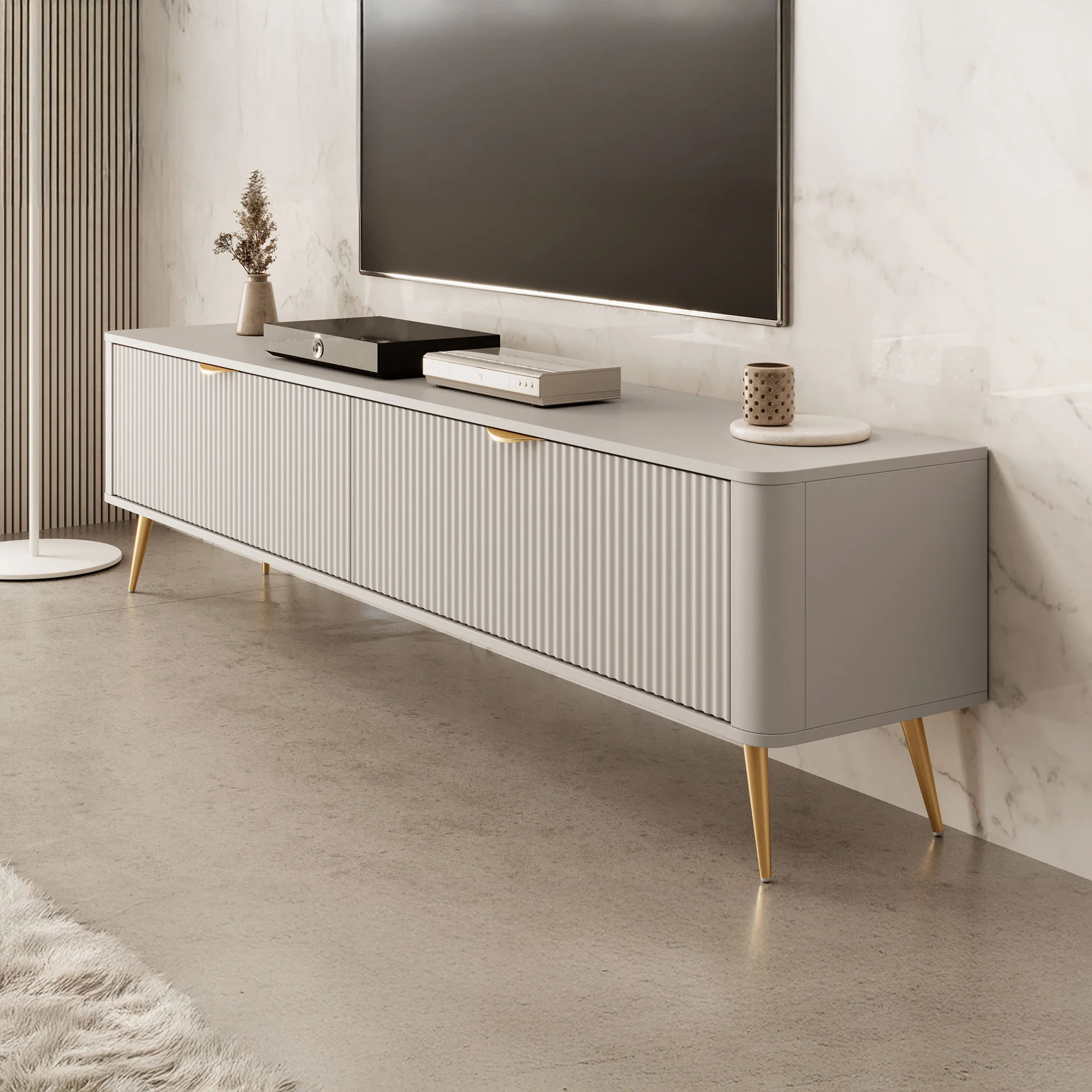 Lima - TV-Meubel - Beige - 200x38x51 cm - Image 4
