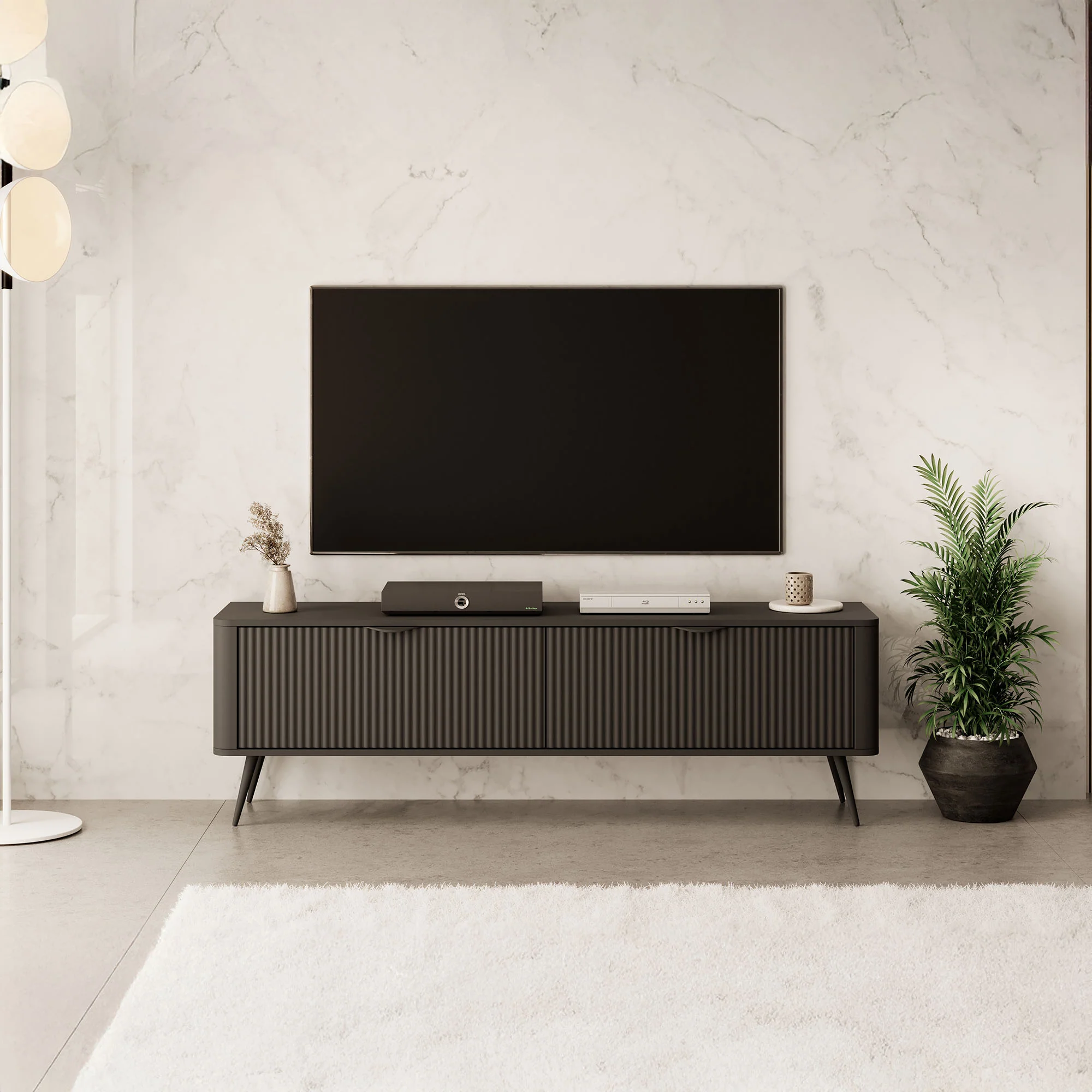 Lima - TV-Meubel - Zwart - 163x38x51 cm - Image 3