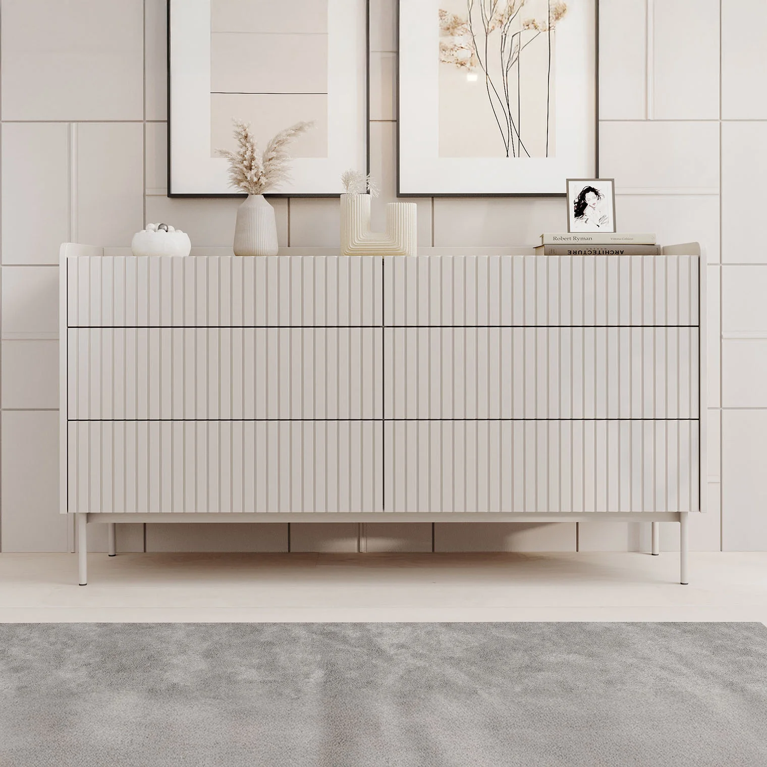 Livako - Ladekast - Beige - 153x38x82 cm - Image 3