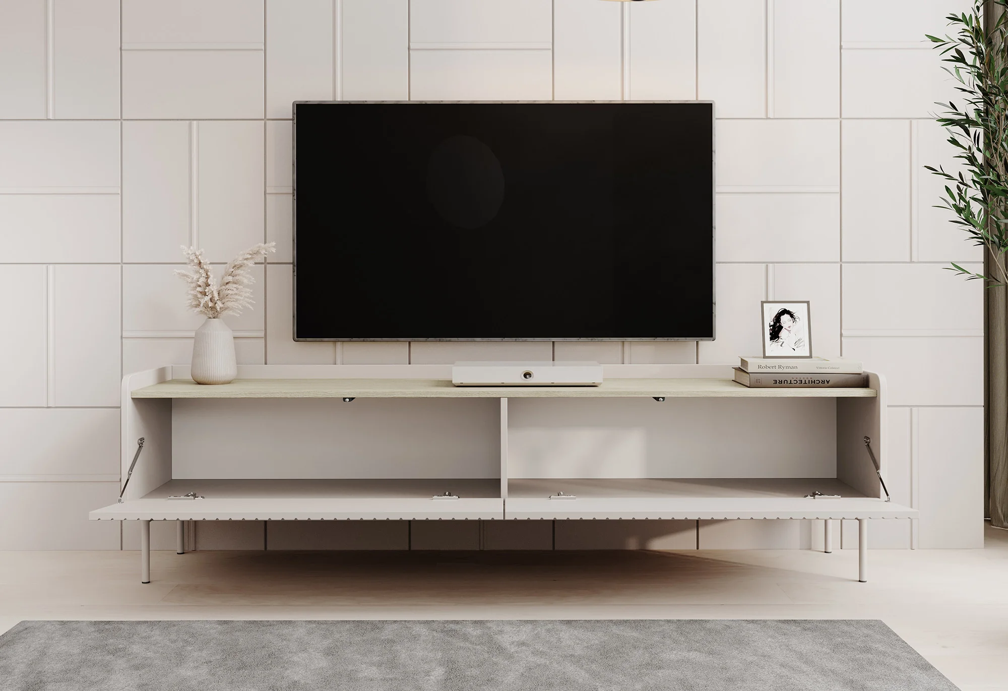 Livako - TV-Meubel - Beige  - 181 cm - Image 3