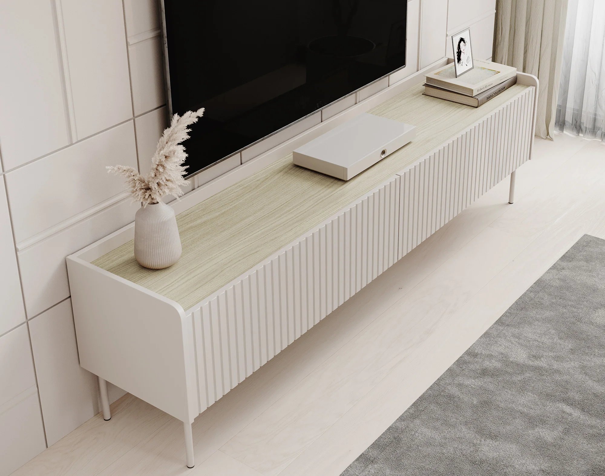 Livako - TV-Meubel - Beige  - 181 cm - Image 4