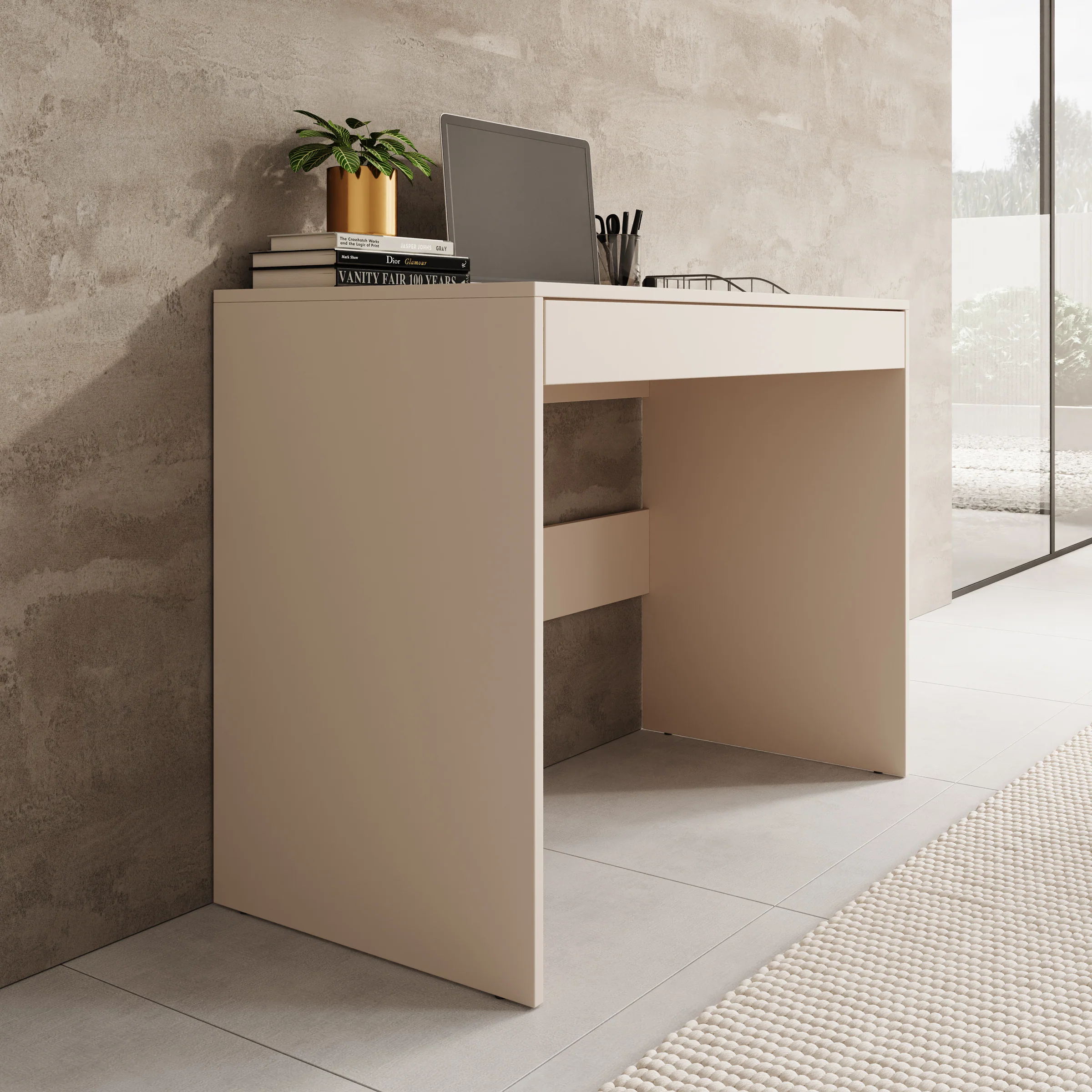 Lombok - Bureau - Beige - 100x50x76 cm - Image 4
