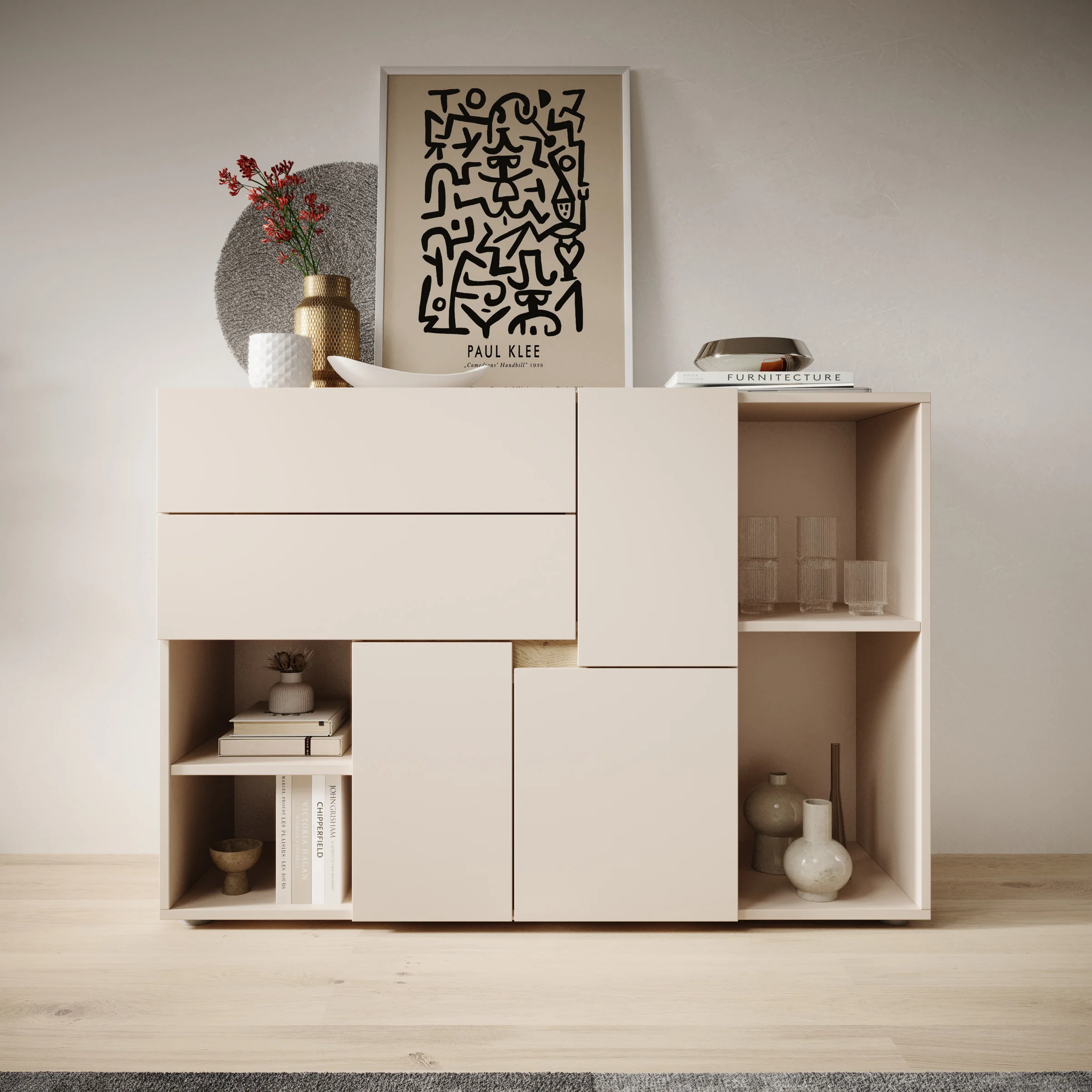 Lombok - Dressoir - Beige - 120x42x84 cm - Image 3