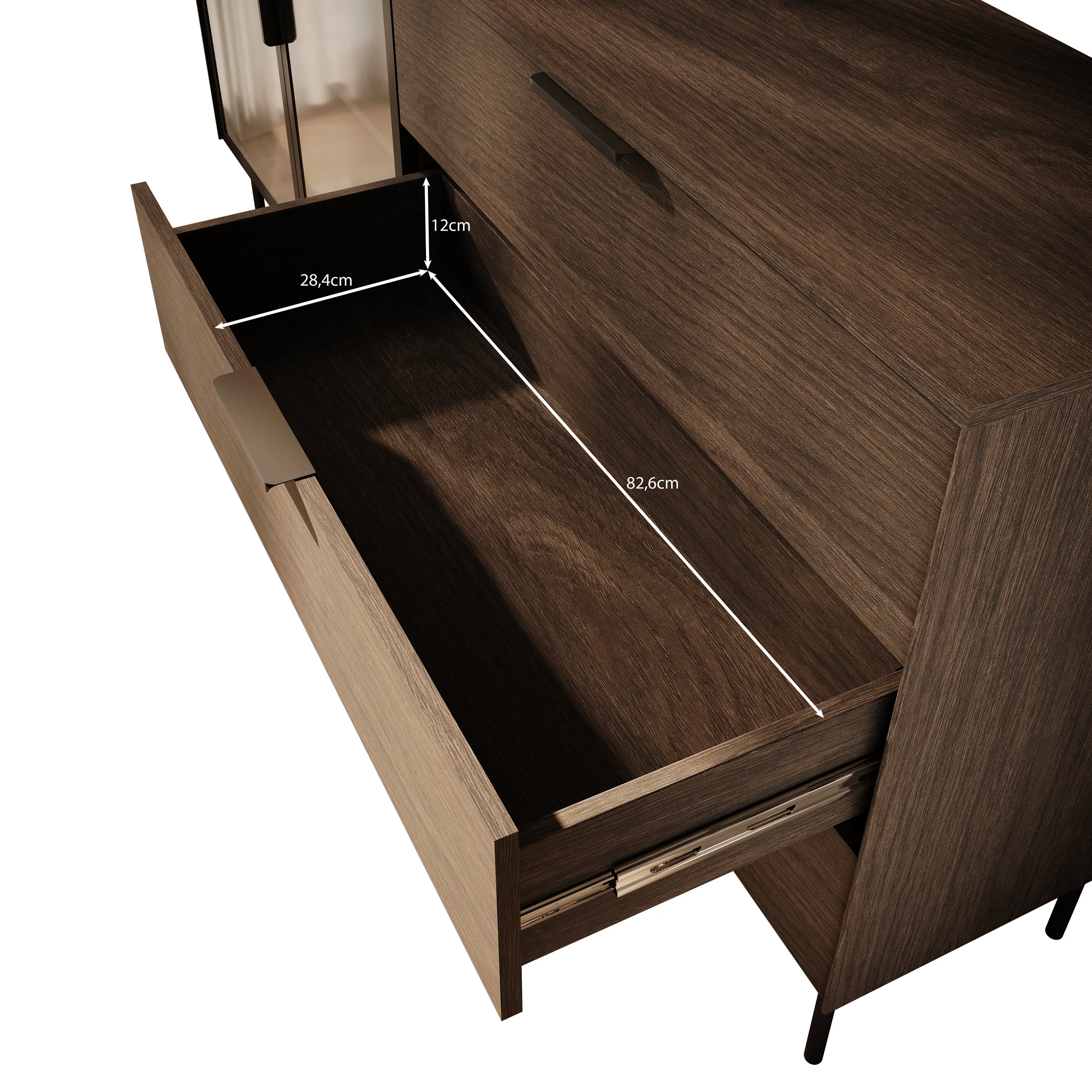Lomo - Dressoir 3 lades - Beige - 181x39x83 cm - Image 6