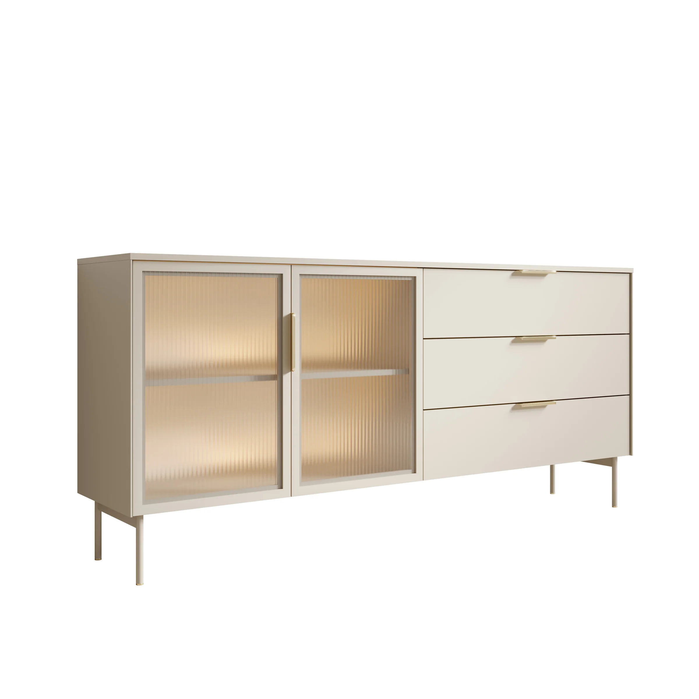 Lomo - Dressoir 3 lades - Beige - 181x39x83 cm - Image 7