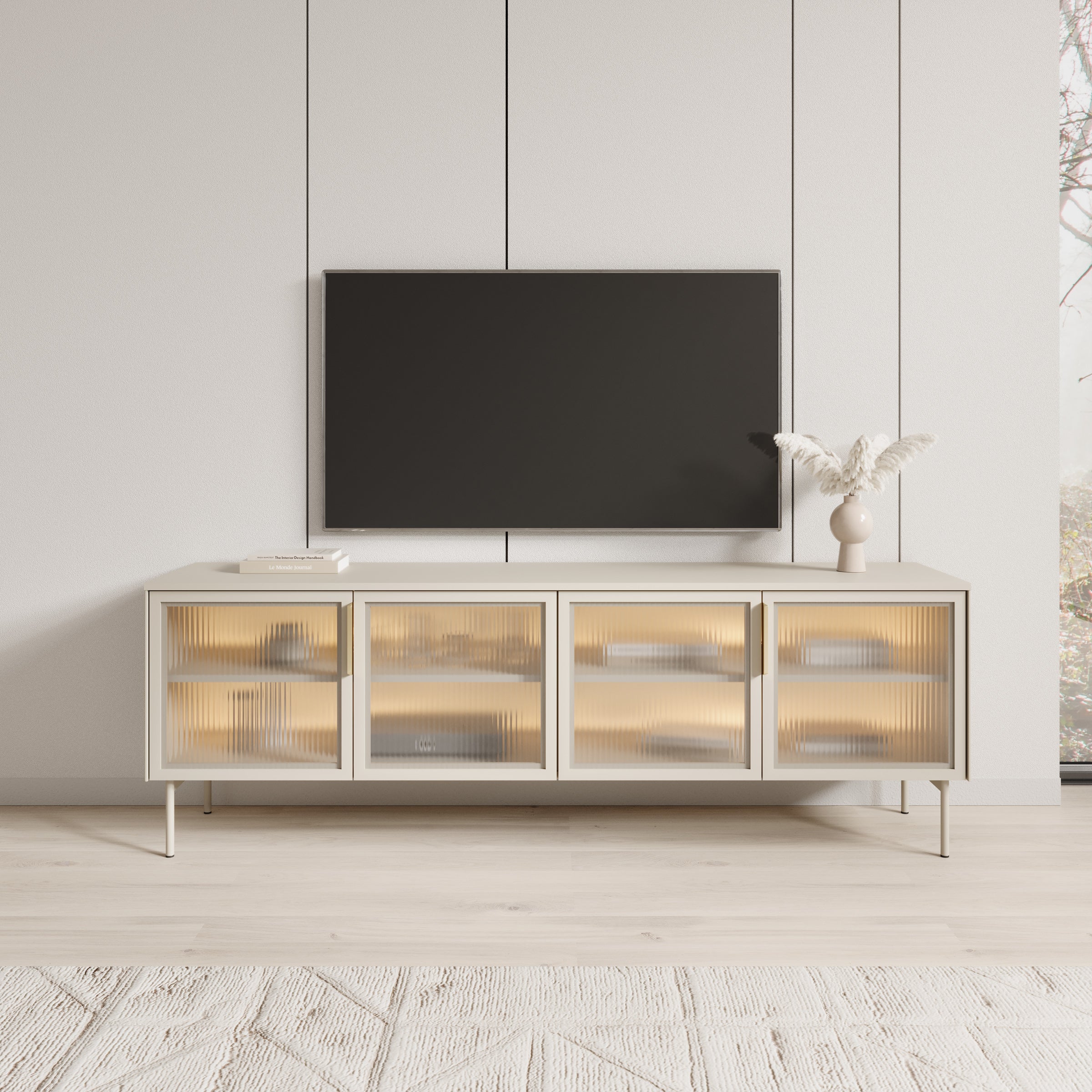 Lomo - TV-Meubel - Beige - 181x39x62 cm - Image 3