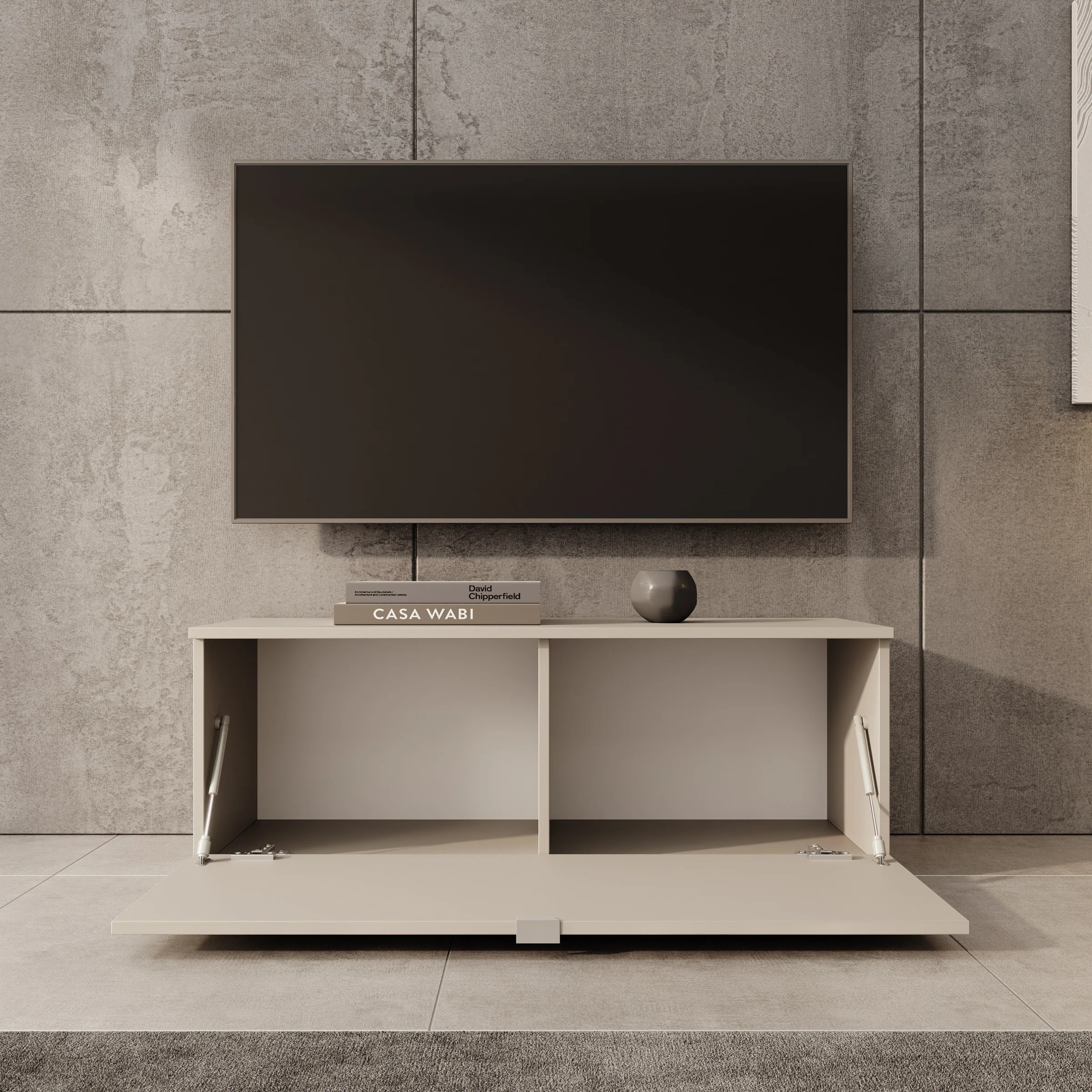 Lornes - TV-Meubel - Beige - 100x35x38 cm - Image 2