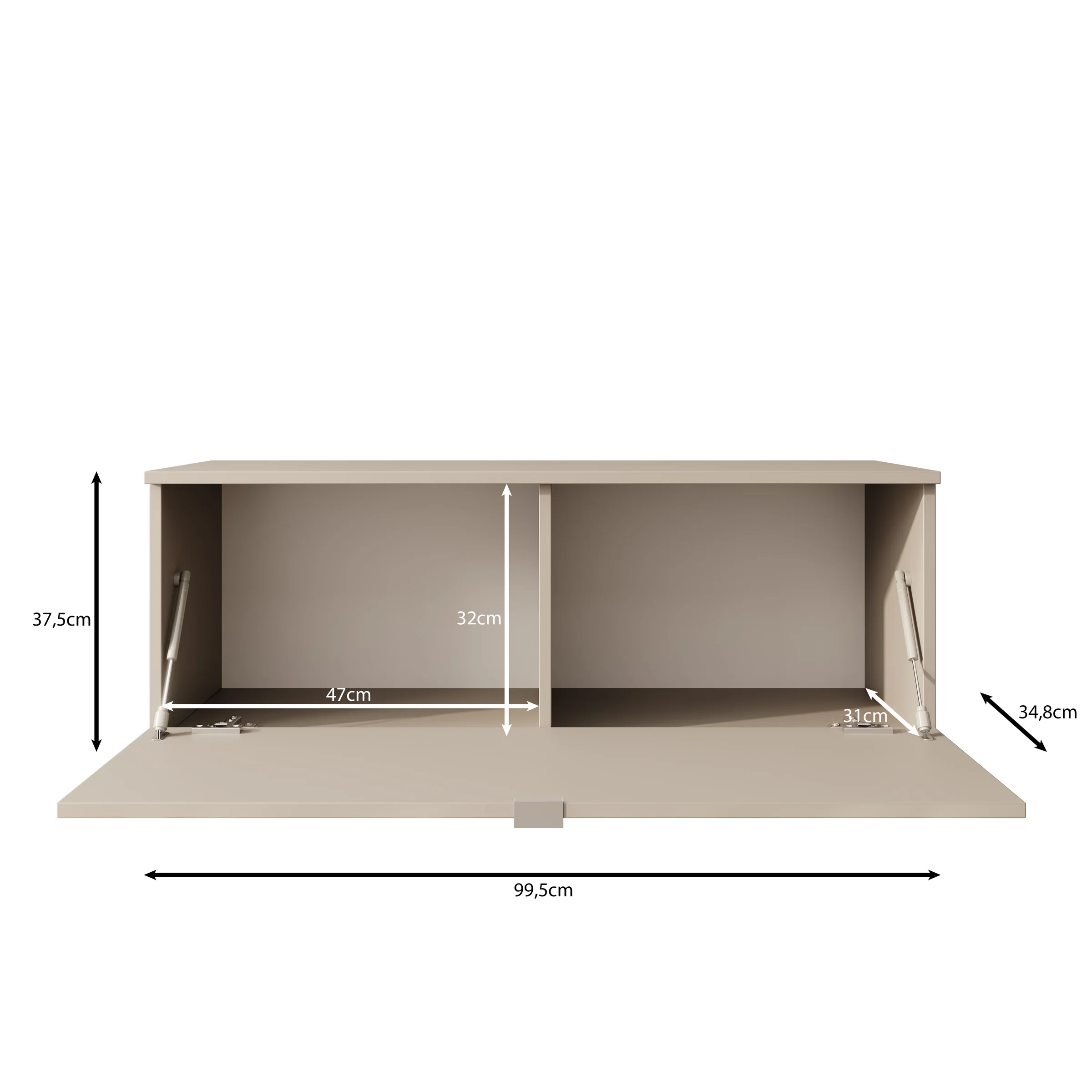 Lornes - TV-Meubel - Beige - 100x35x38 cm - Image 6