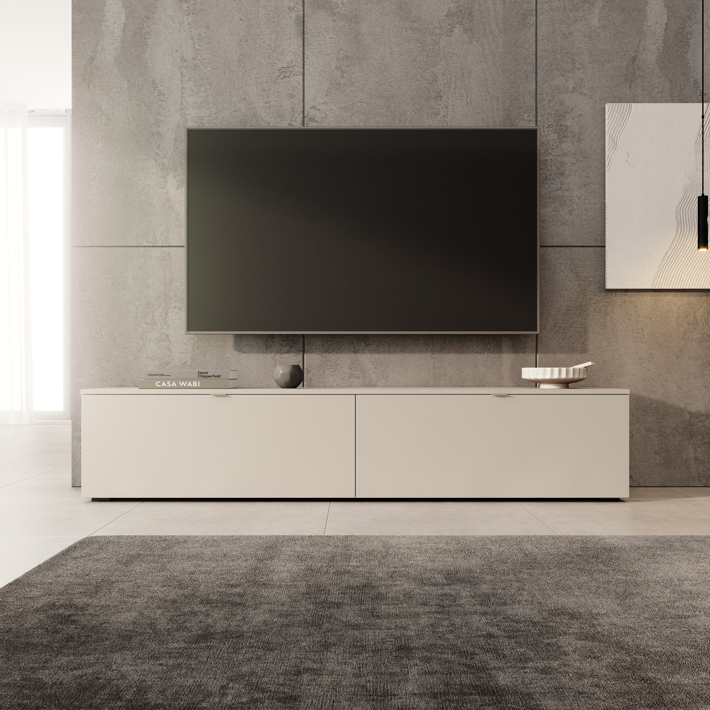 Lornes - TV-Meubel - Beige - 180x35x38 cm - Image 3