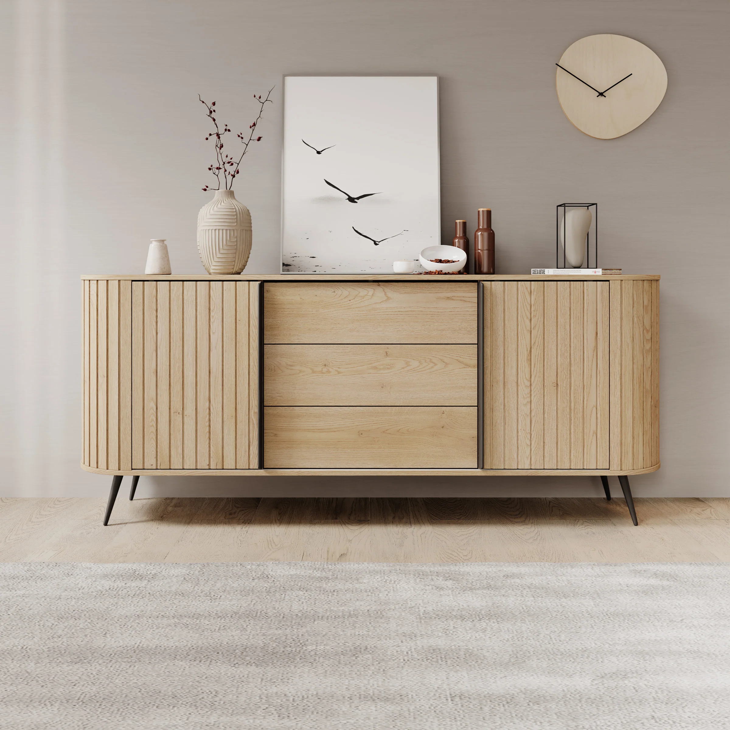 Loro - Dressoir - Eikenpatroon - 196x40x82 cm - Image 4