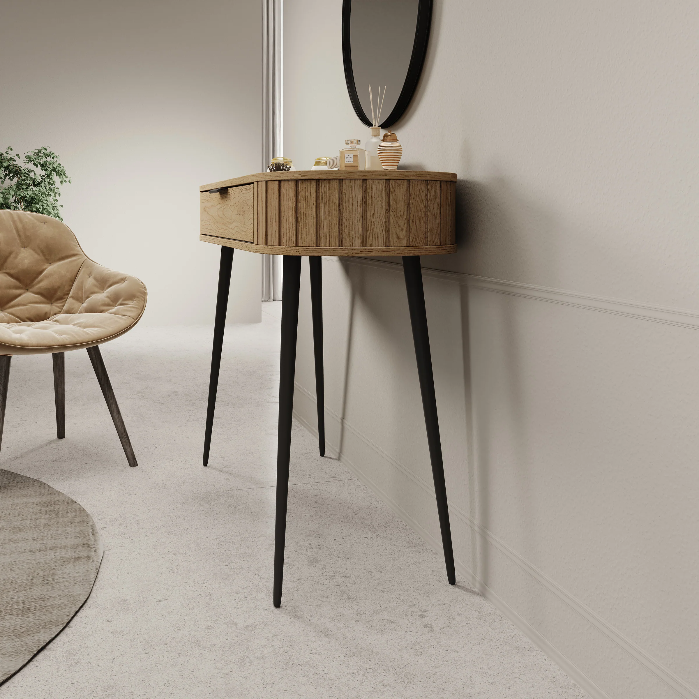 Loro - Kaptafel - Eikenpatroon - 120x40x80 cm - Image 4