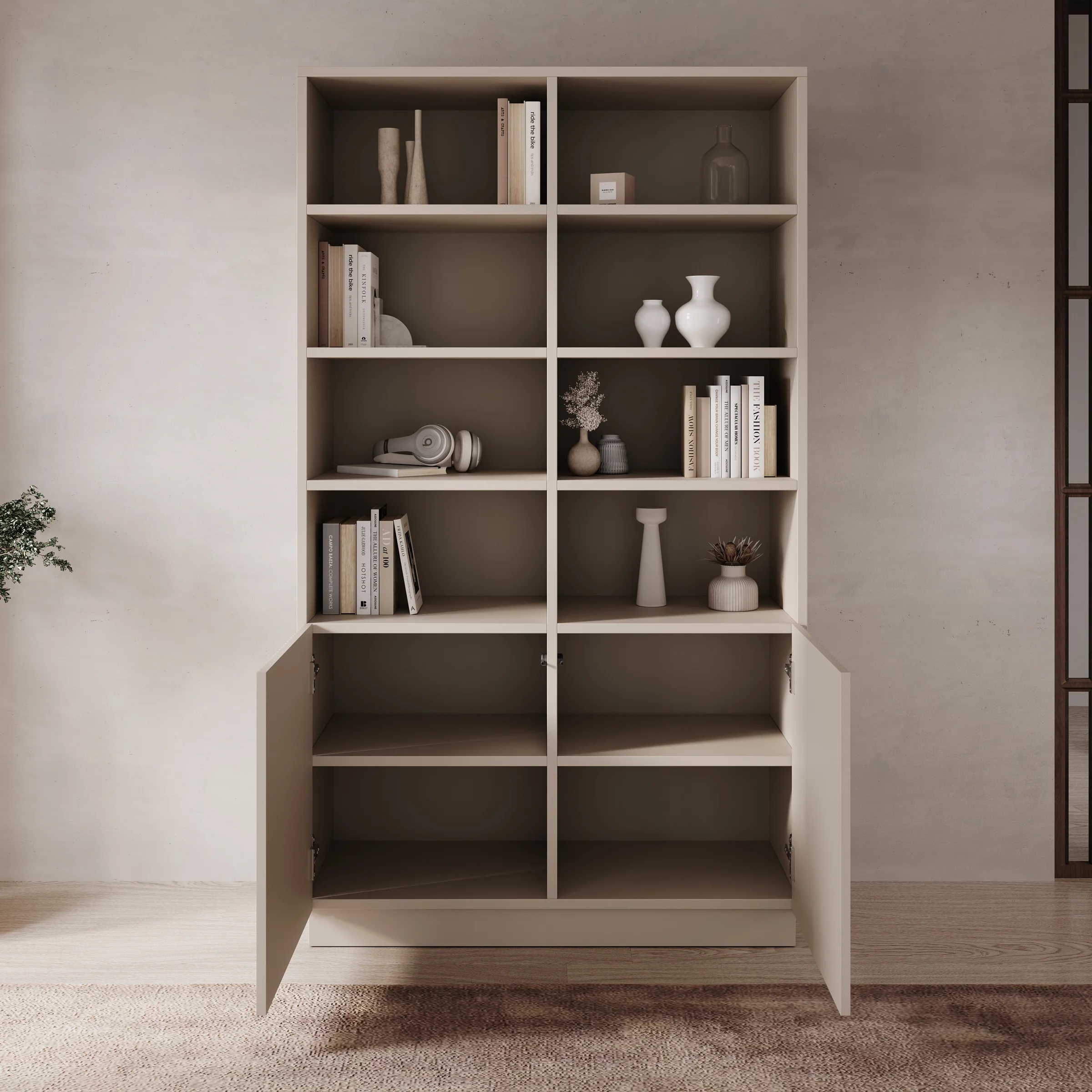 Lucera - Boekenkast - Beige - 100x42x173 cm - Image 2