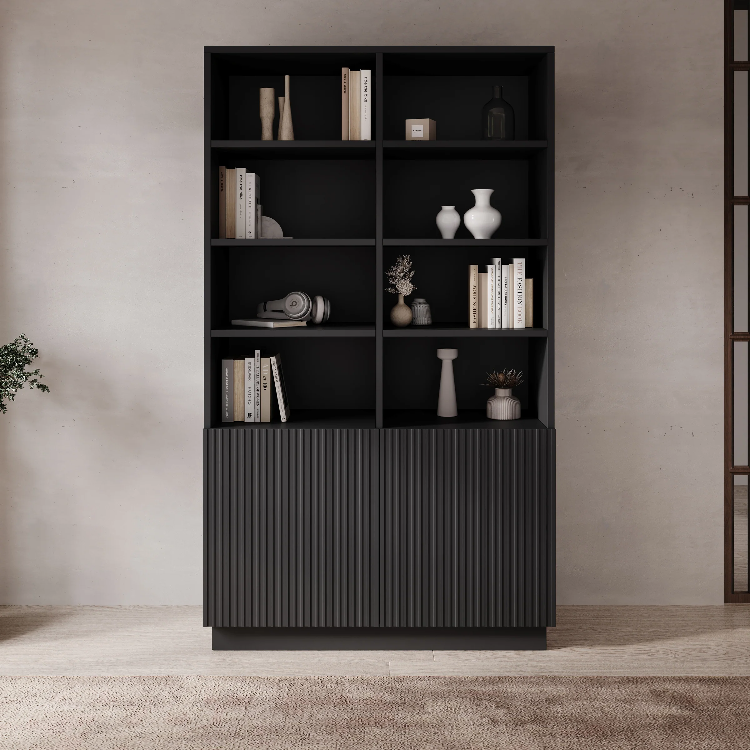 Lucera - Boekenkast - Zwart - 100x42x173 cm - Image 3