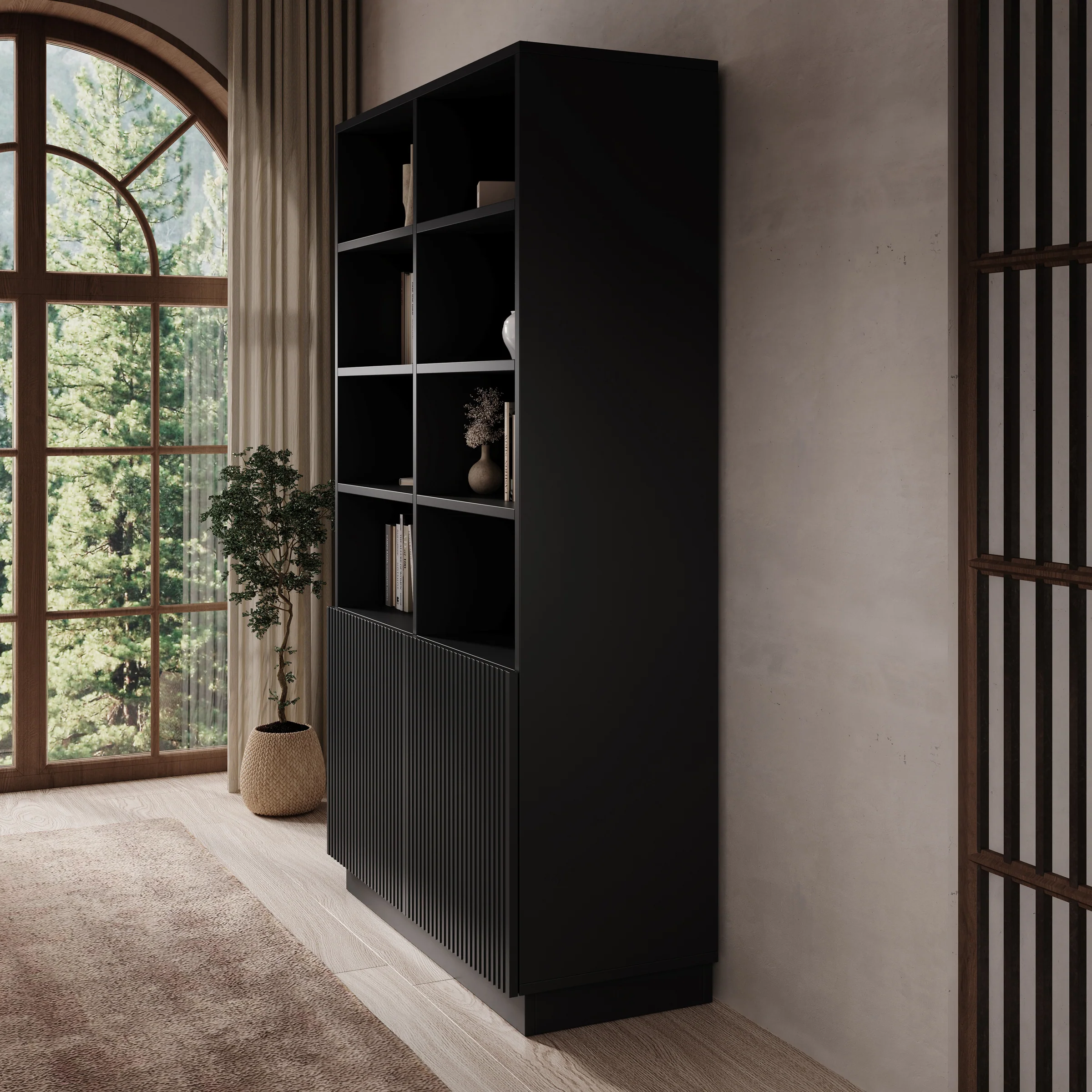 Lucera - Boekenkast - Zwart - 100x42x173 cm - Image 4