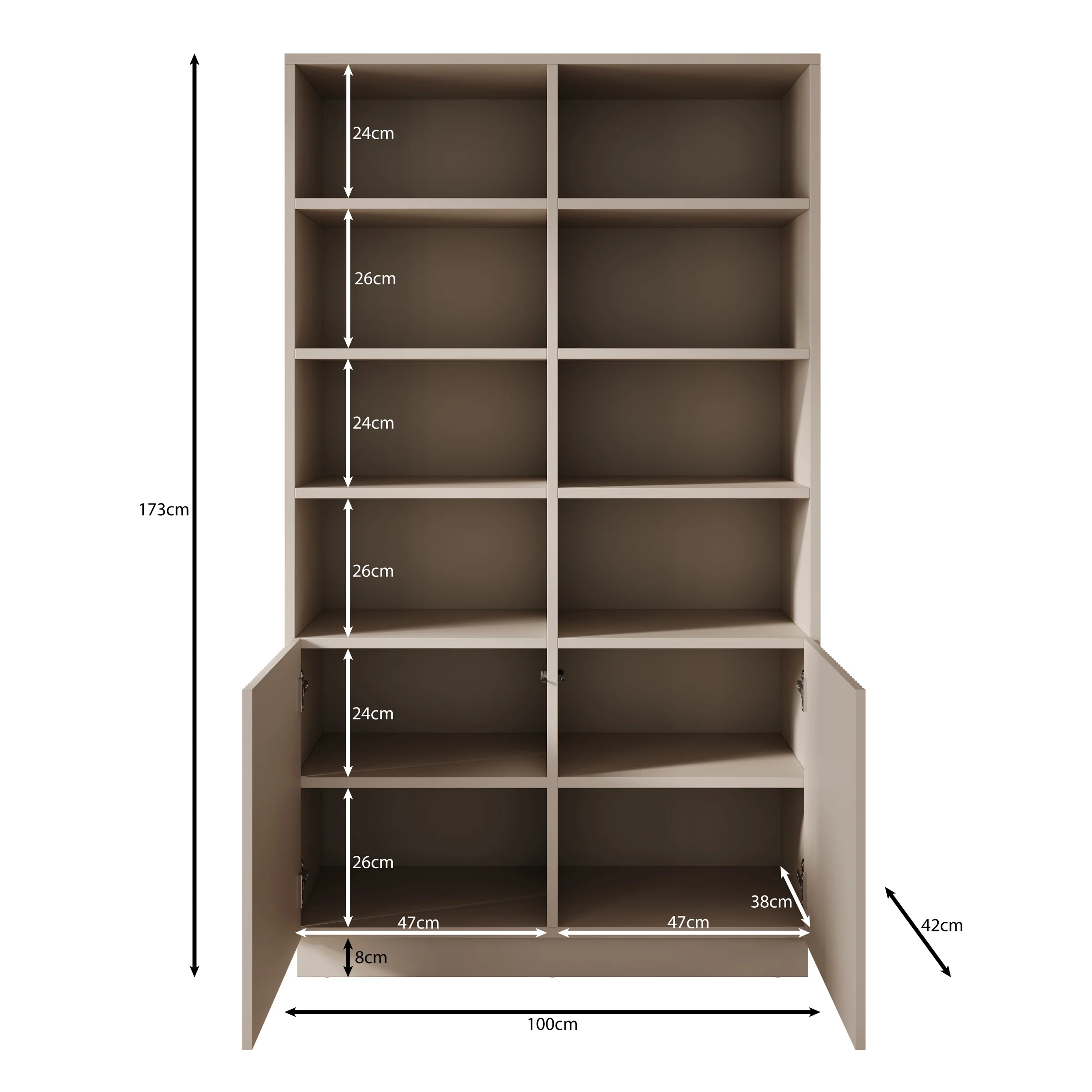 Lucera - Boekenkast - Zwart - 100x42x173 cm - Image 5