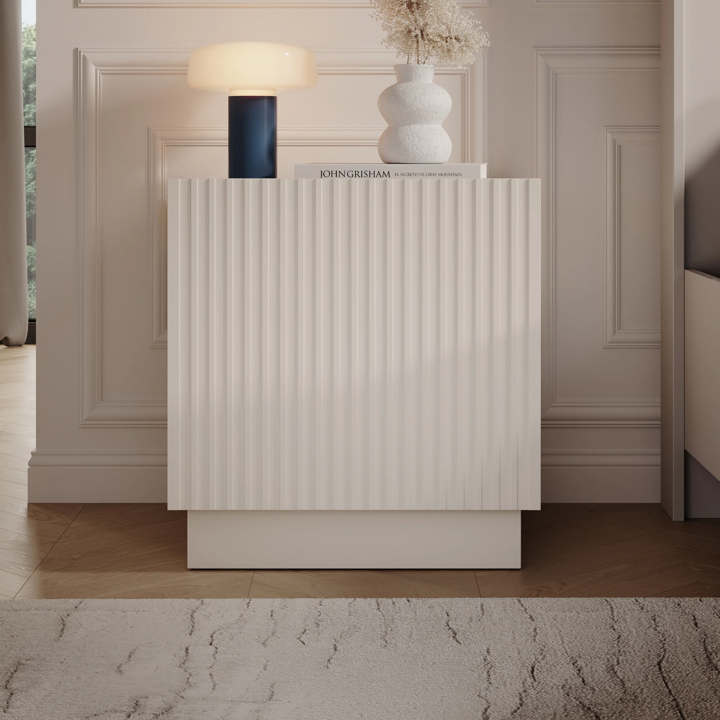 Lucera - Nachtkastje - Beige - 45x42x47 cm - Image 3