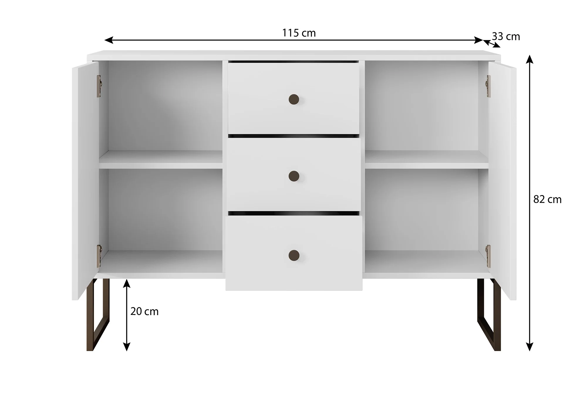 Lyndall 2 - Dressoir - Wit - 115x33x82 cm - Image 5
