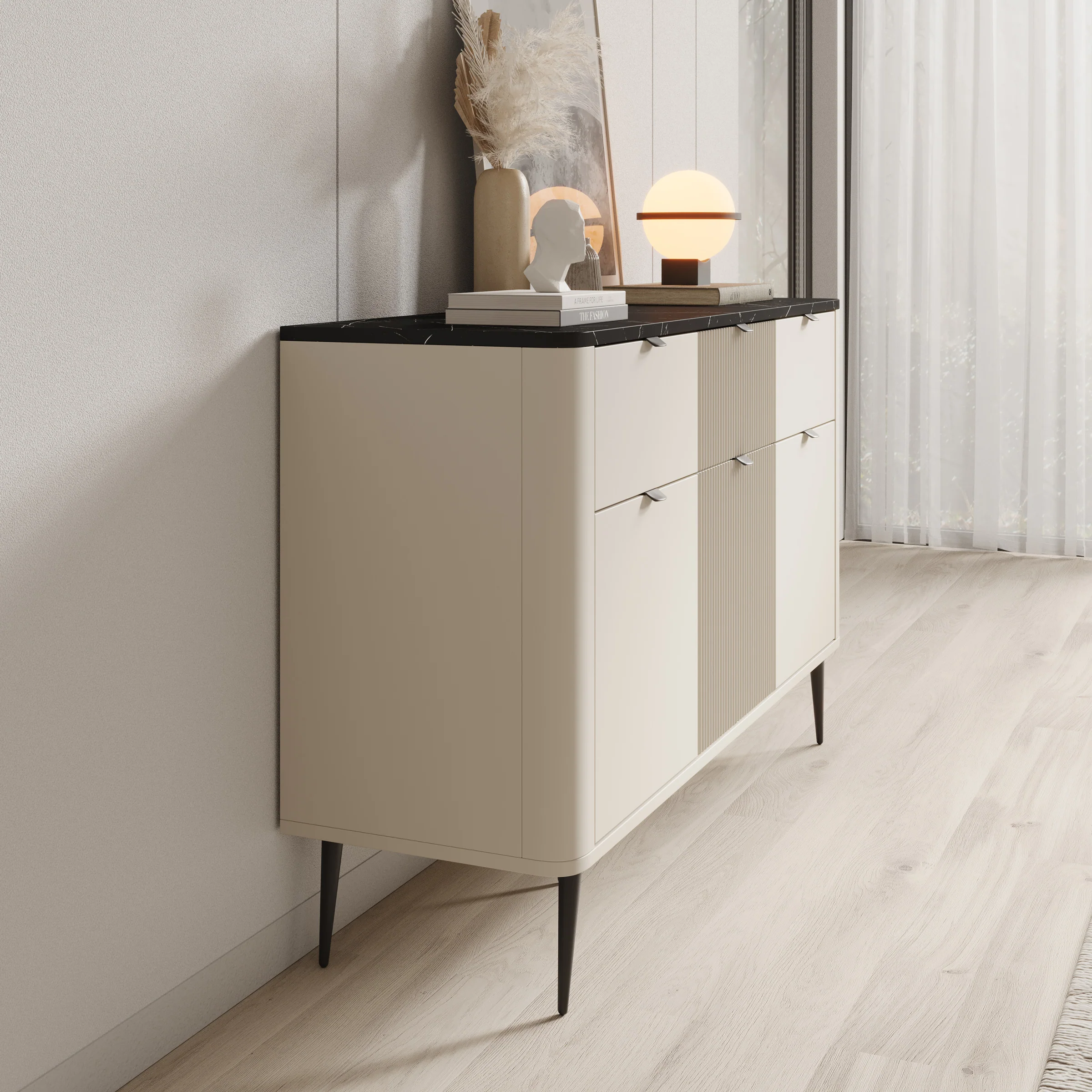 Mace - Dressoir - Beige - 130x40x82 cm - Image 4