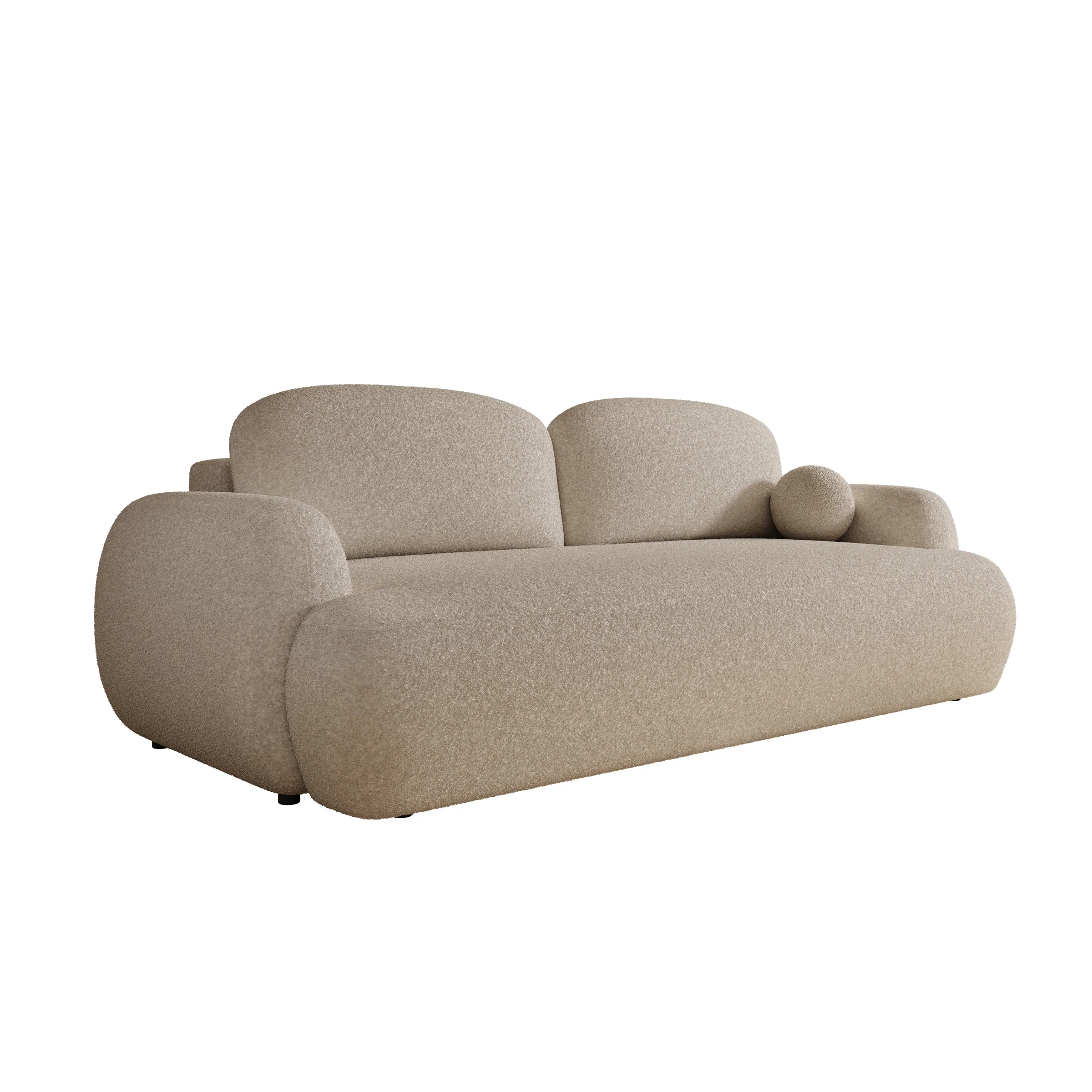 Malaga - Slaapbank - Teddystof beige - 256x115x85 cm - Image 6