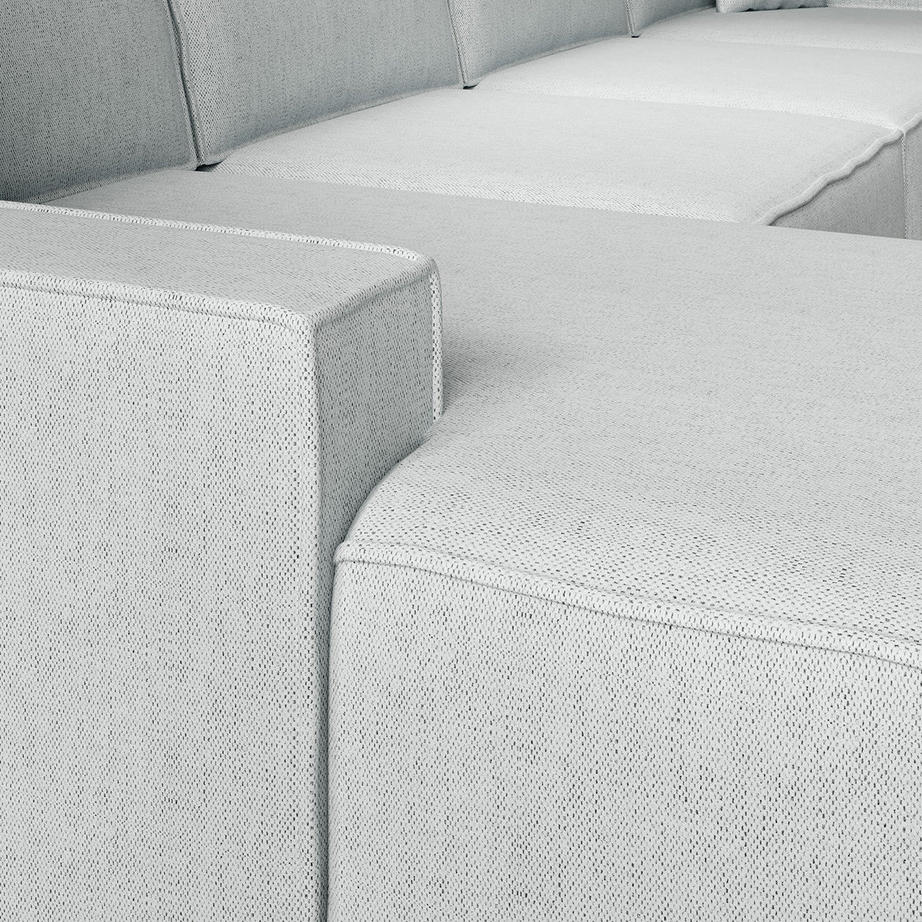 Manolo - Hoekbank 5-zits met chaise longue - Stof grijs - Links - Image 5